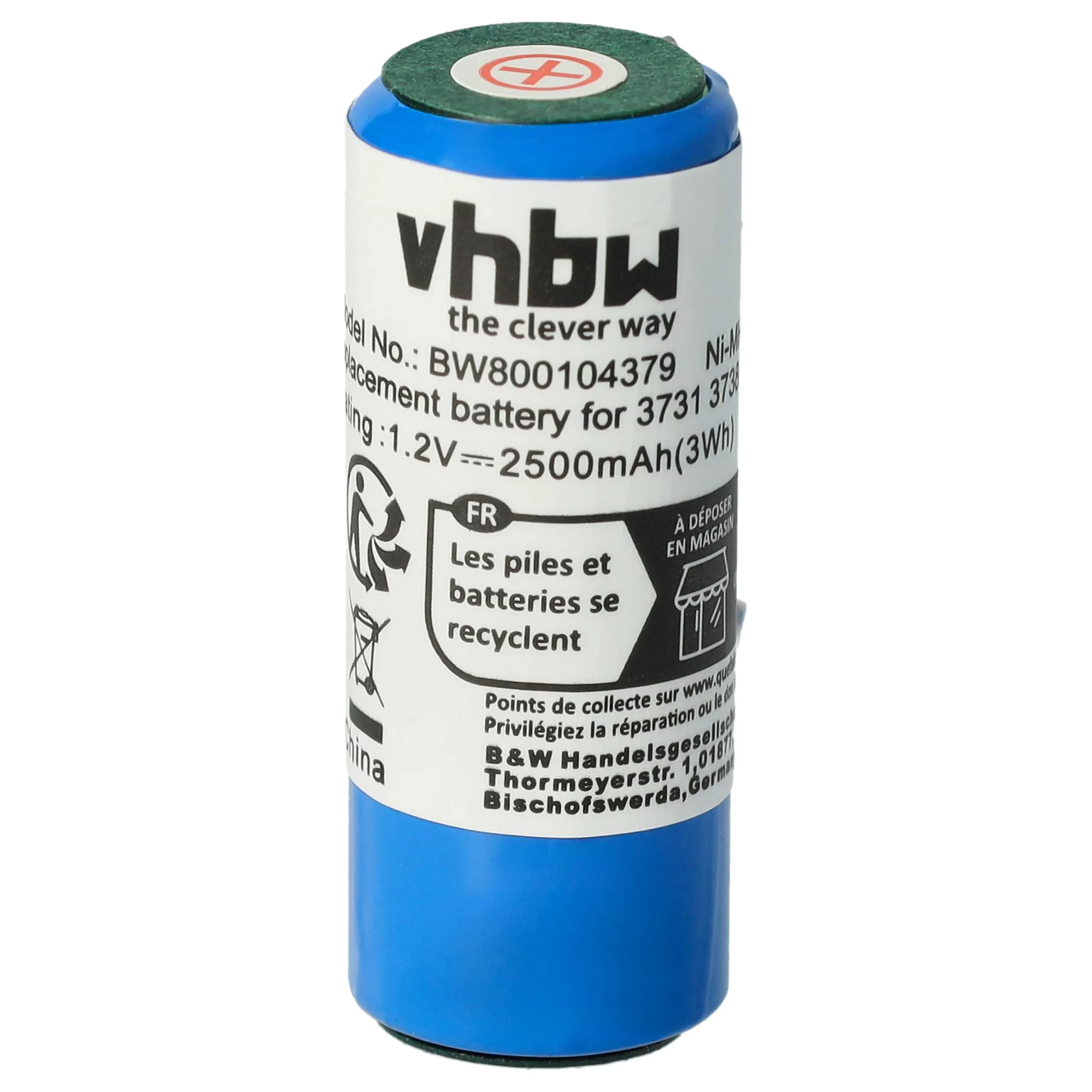 Batterie remplace Braun 3738, 3731 pour brosse à dents Philips - 2500mAh 1,2V NiMH
