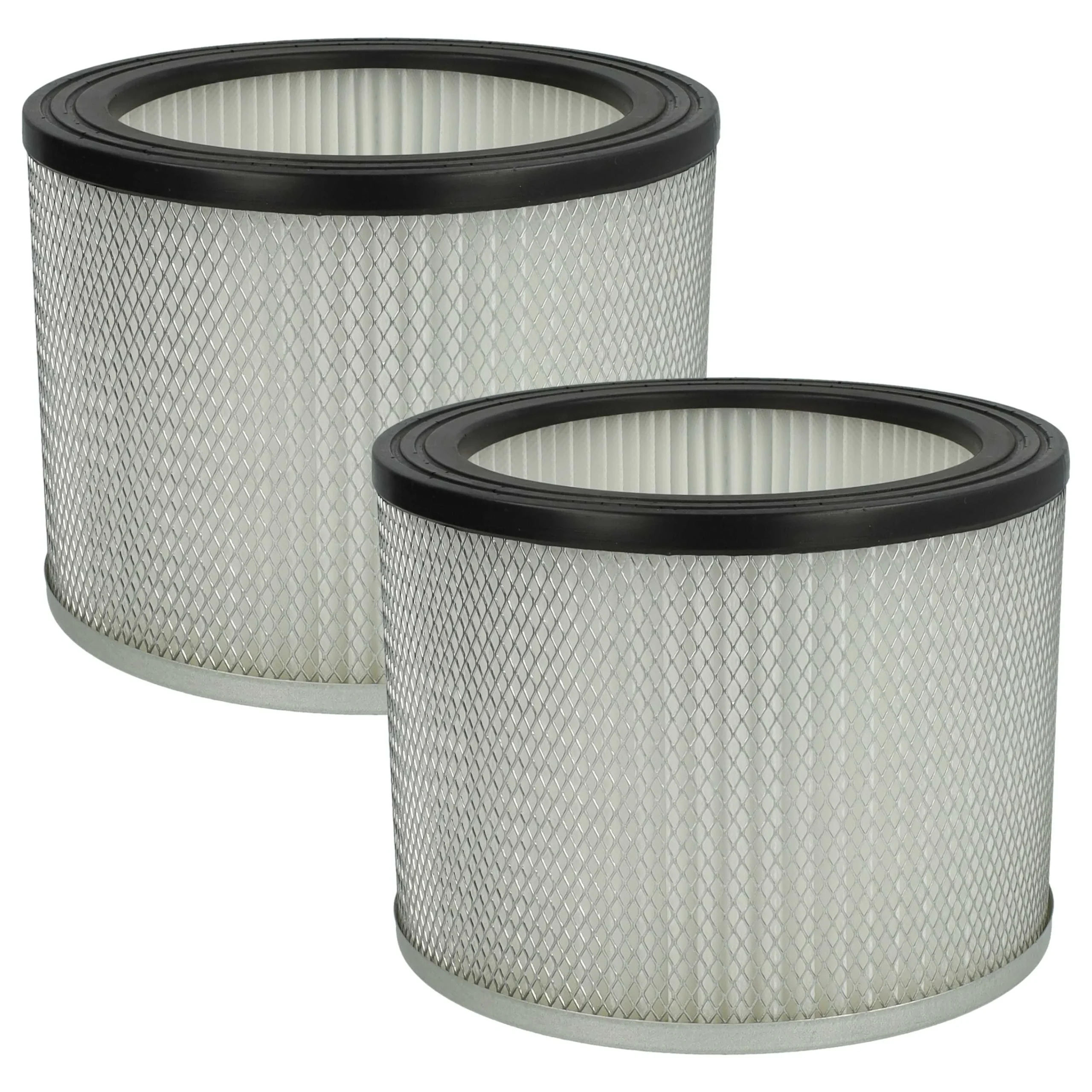 2x Filtre remplace ROWI 212010019 pour aspirateur de cheminée Rowi - filtre plissé, blanc / argenté