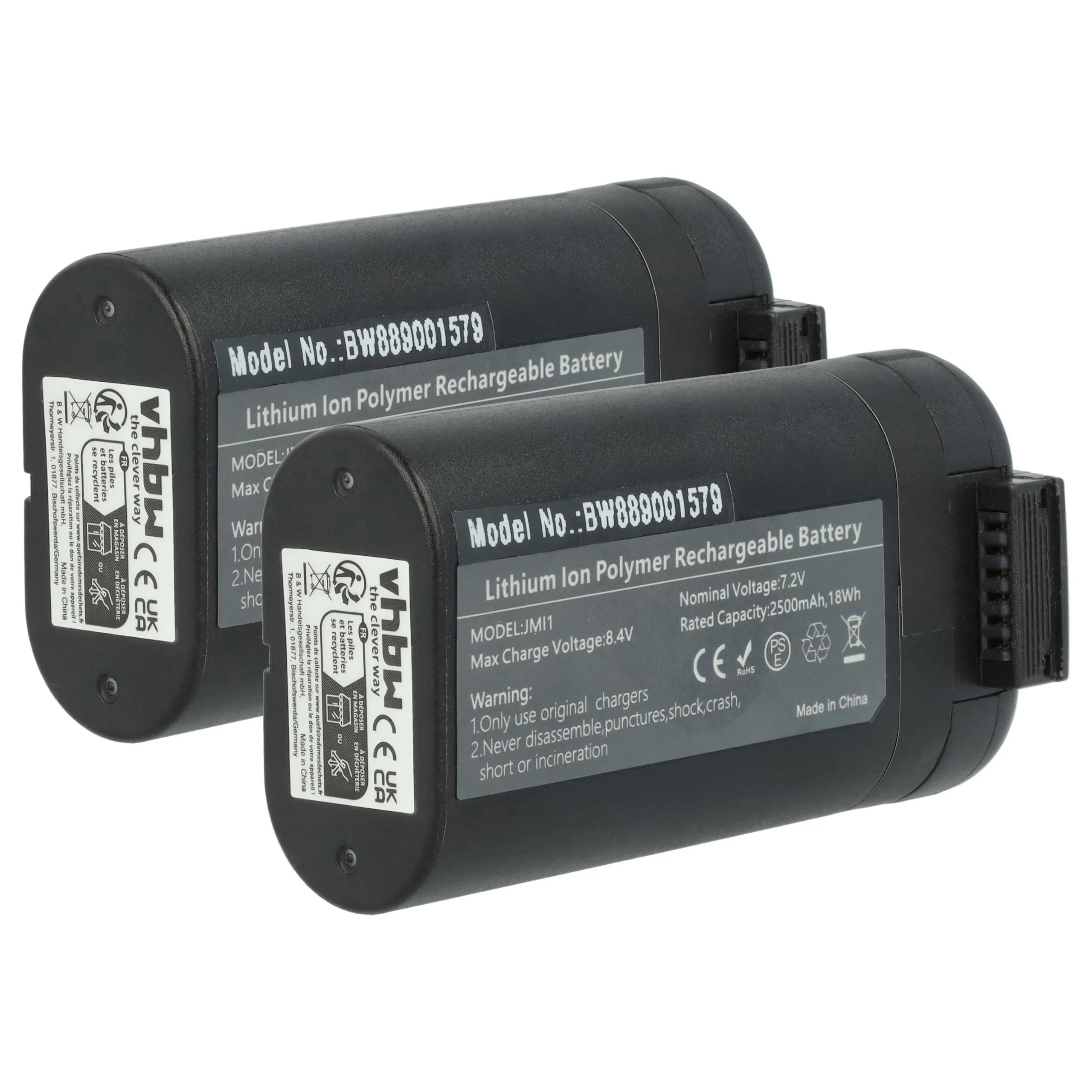 2x Batteries remplace DJI 198151, 1000007355 pour drone DJI- 2500mAh 7,4V Li-ion
