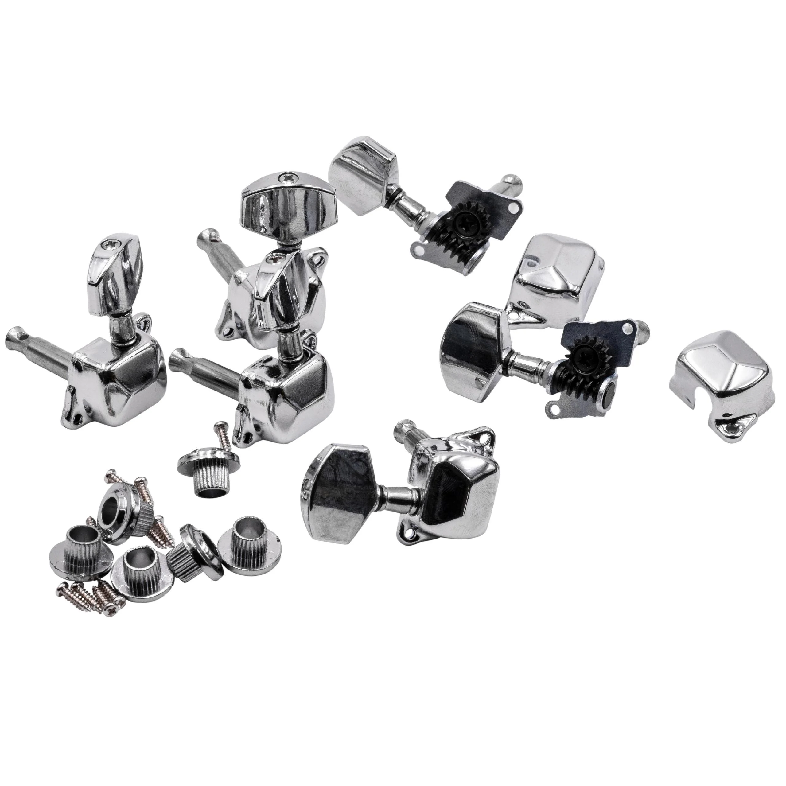 Mécaniques pour guitare électrique, guitare sèche, banjo - Insert de 8 mm, argenté