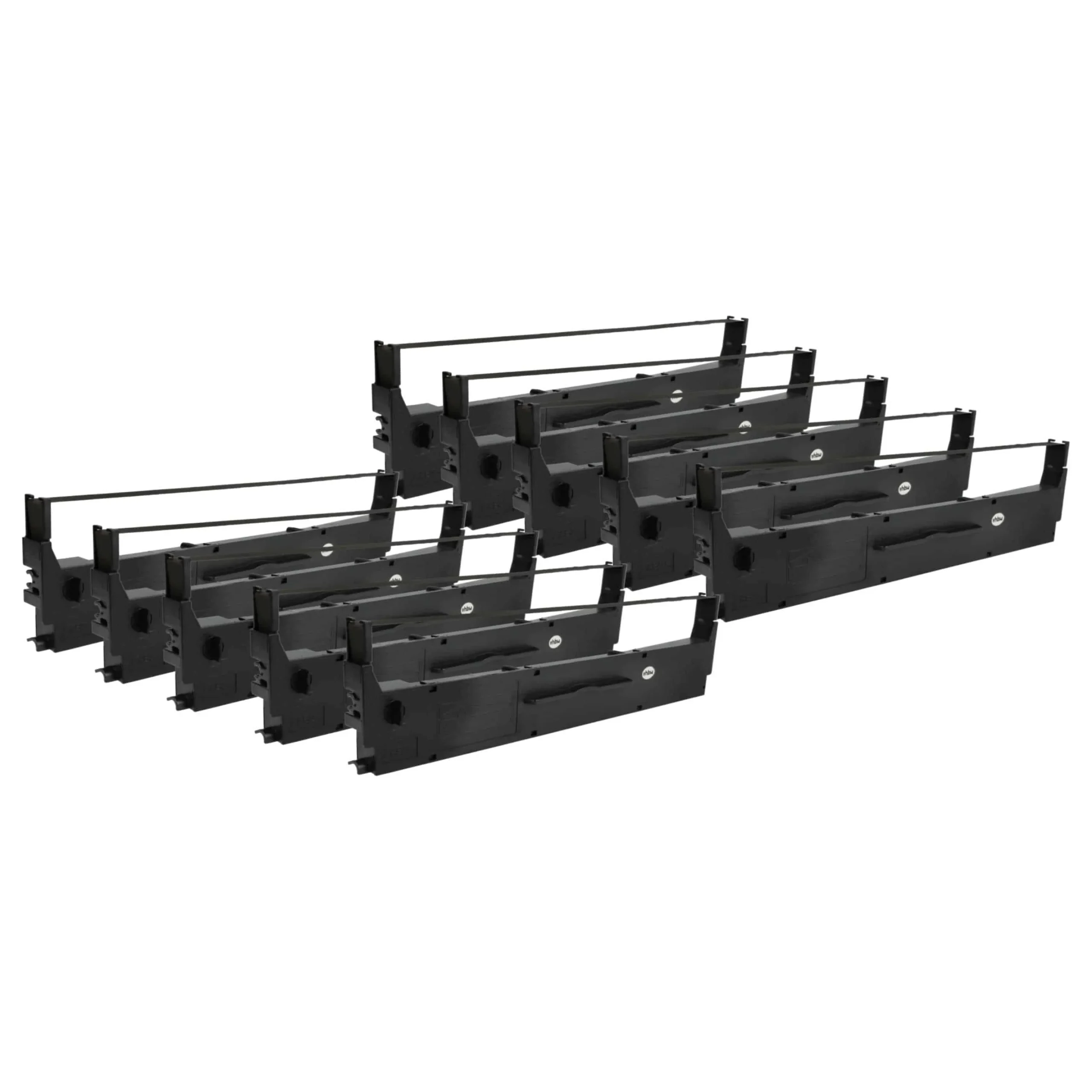 10x Ruban encreur remplace Epson C13S015637 pour imprimante matricielle / étiquette - noir