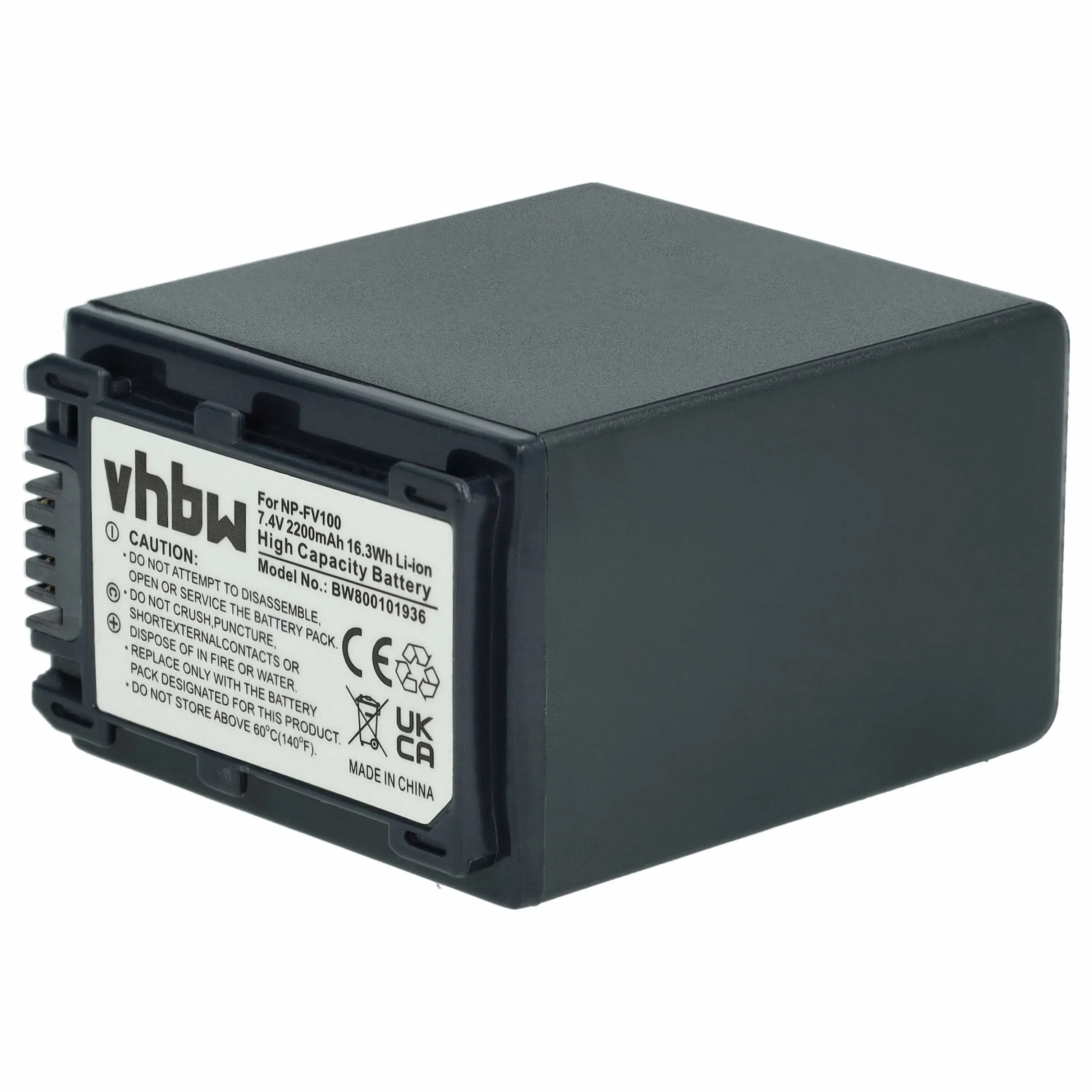 Batterie remplace Sony NP-FV40, NP-FV50, NP-FV100, NP-FV30 pour caméscope Sony- 2200mAh 7,2V Li-ion avec puce