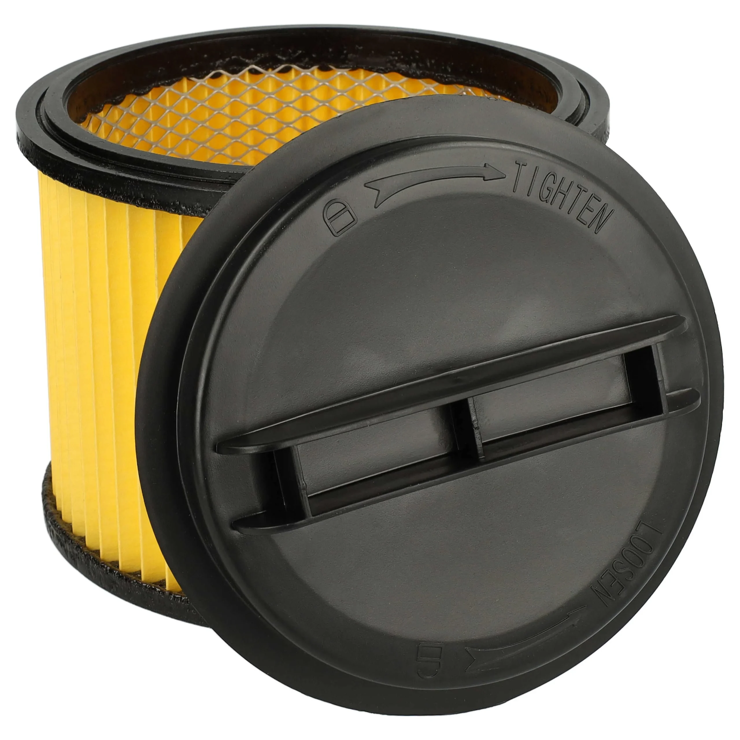Filtre remplace Einhell 23.424.25, 23.421.75, 23.421.67 pour aspirateur Ozito - filtre plissé, noir / jaune