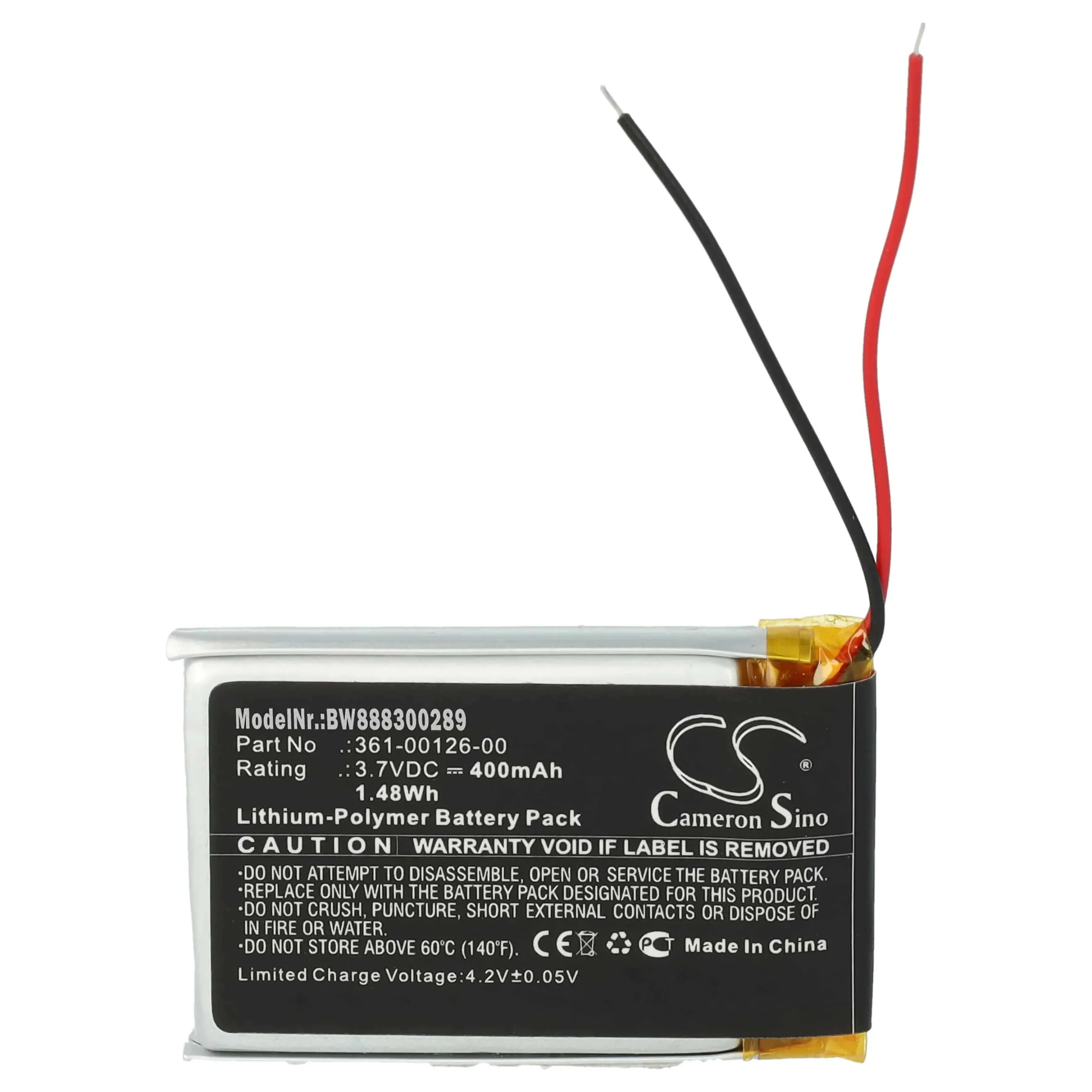 Batterie remplace Garmin 361-00126-00 montre connectée - 400mAh 3,7V Li-polymère + outils