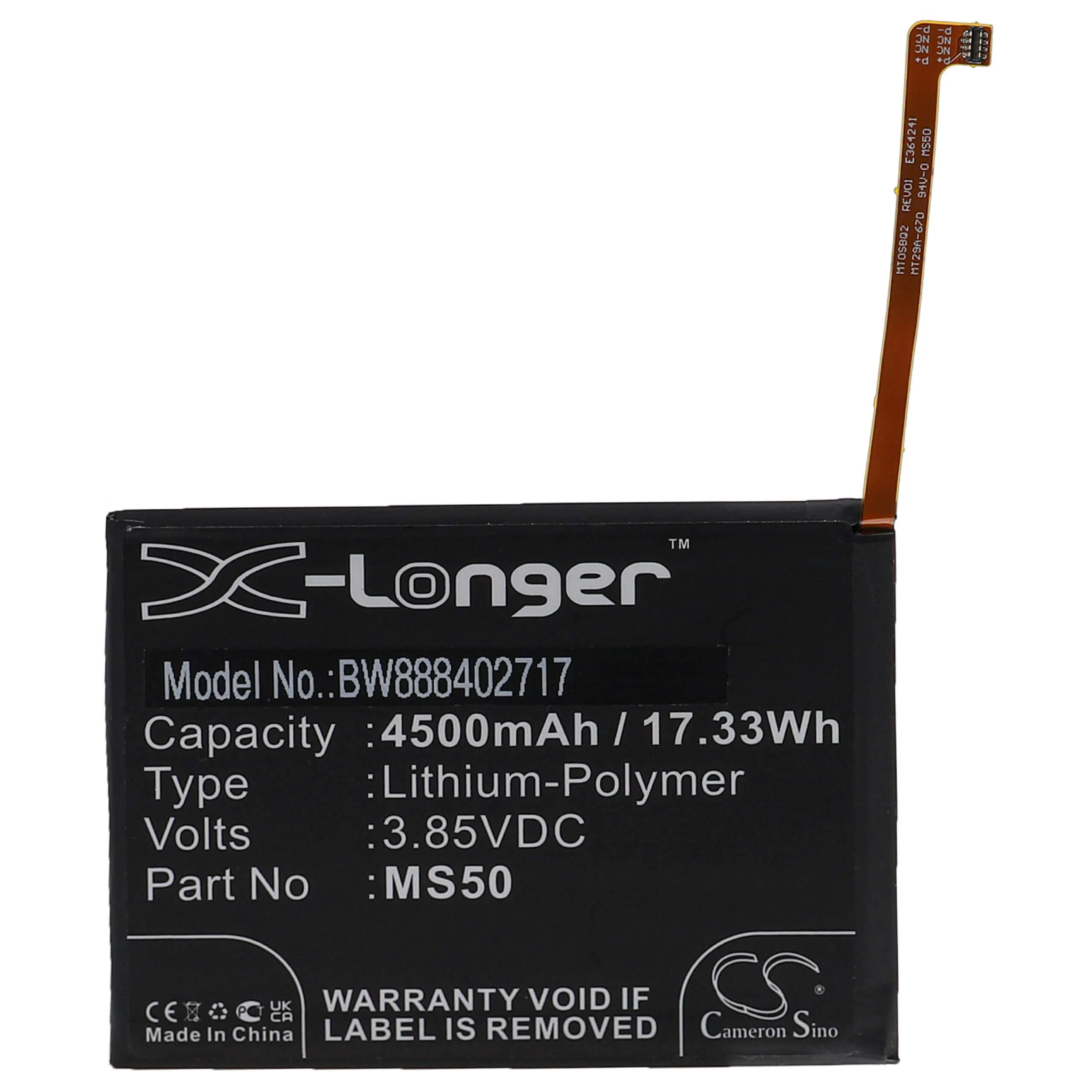 Batterie remplace Motorola MS50, SB18D09927 téléphone portable Motorola - 4500mAh 3,85V Li-polymère