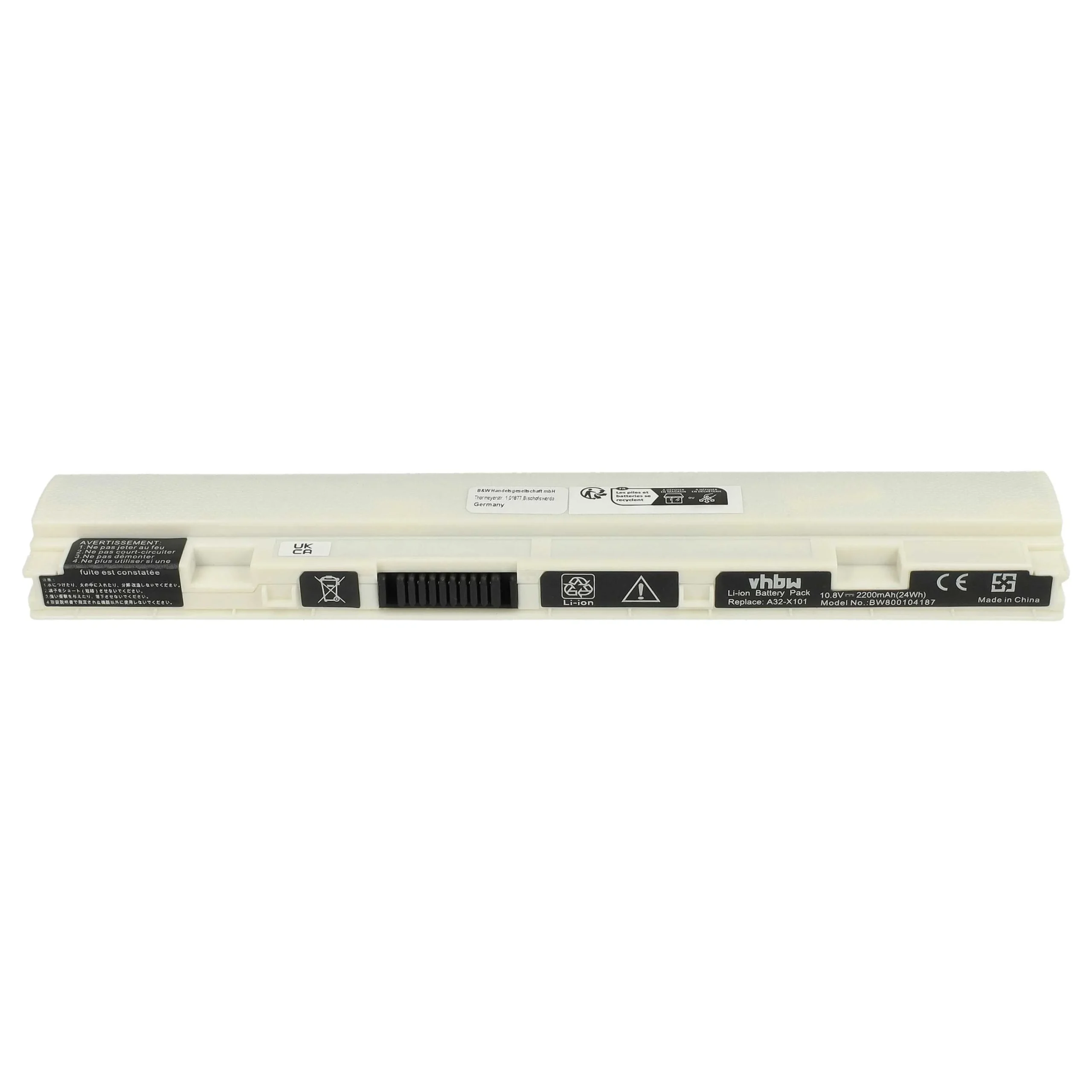 Batterie remplace Asus 0B110-00100000M-A1A1A-213-AJ1B pour ordinateur portable Asus- 2200mAh 10,8V Li-ion