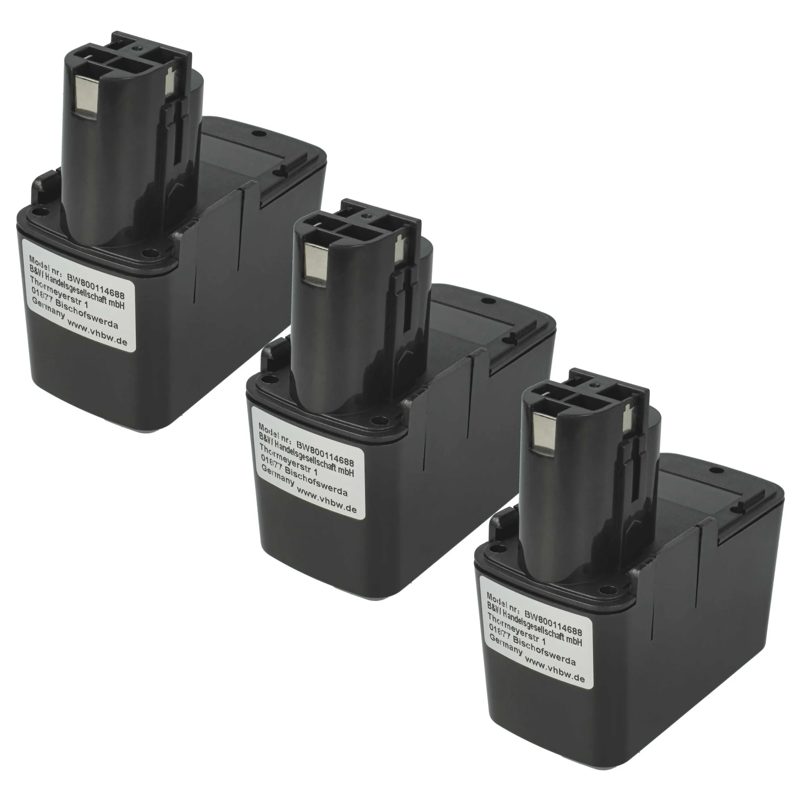 Batterie (3 pcs.) remplace Bosch 2 607 335 055, 2 607 335 054 outil électrique Bosch - 1,5Ah 12V NiMH