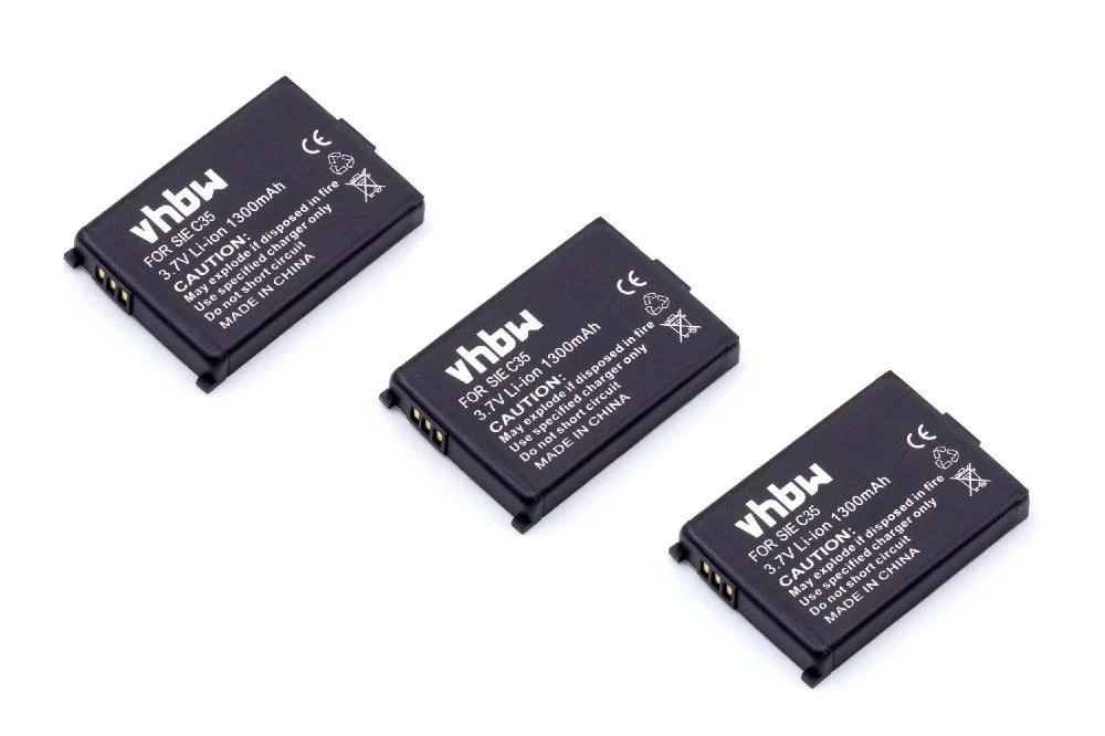3x Batteries remplace Siemens L36880-N5401-A102 pour téléphone Swisscom - 1300mAh 3,7V Li-ion