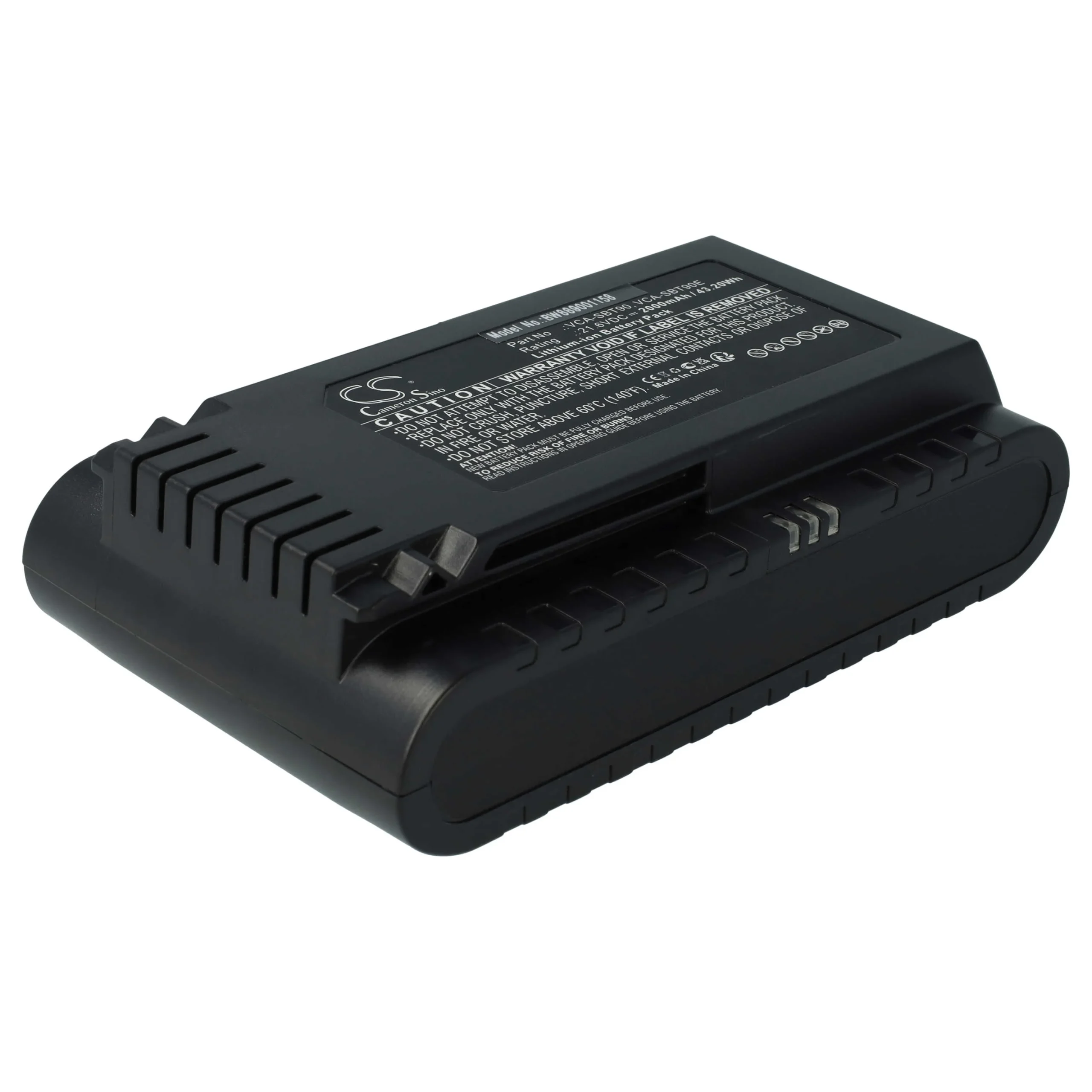 Batterie remplace Samsung DJ96-00221A, DJ96-00227A, VCA-SBT90 pour aspirateur Samsung - 2000mAh 21,6V Li-ion