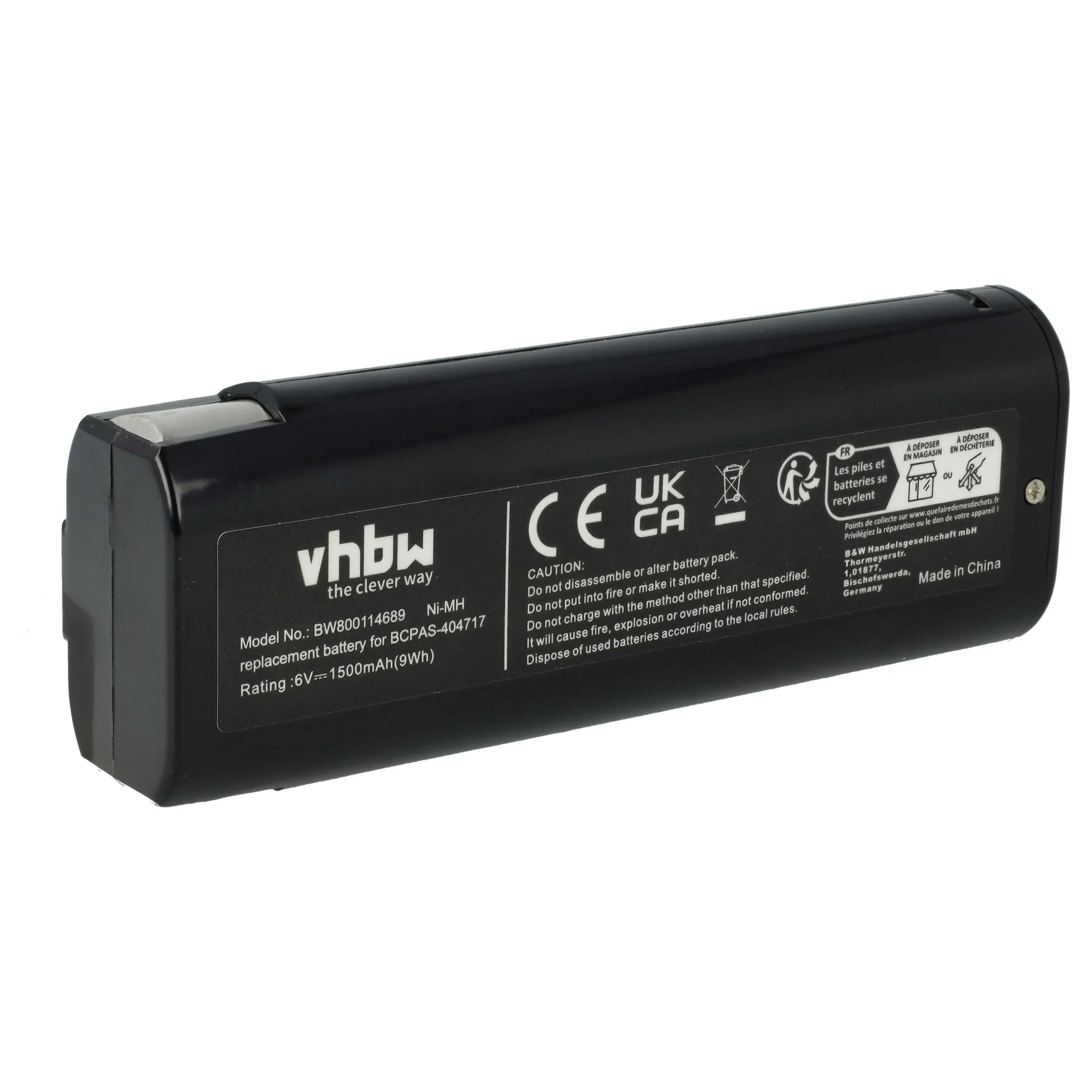 Batterie remplace Paslode 900421, 900400, 900420, 404400, 404717 outil électrique Paslode - 1,5Ah 6V NiMH