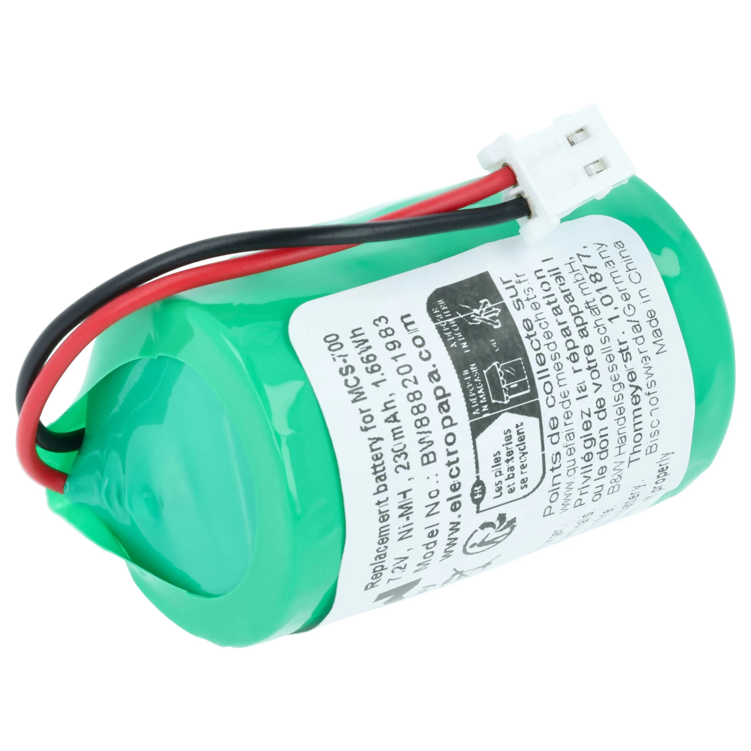 Batterie remplace Visonic 0-9912-J, GP250BVH6AMX pour centrale d'alarme Visonic - 230mAh 7,2V NiMH