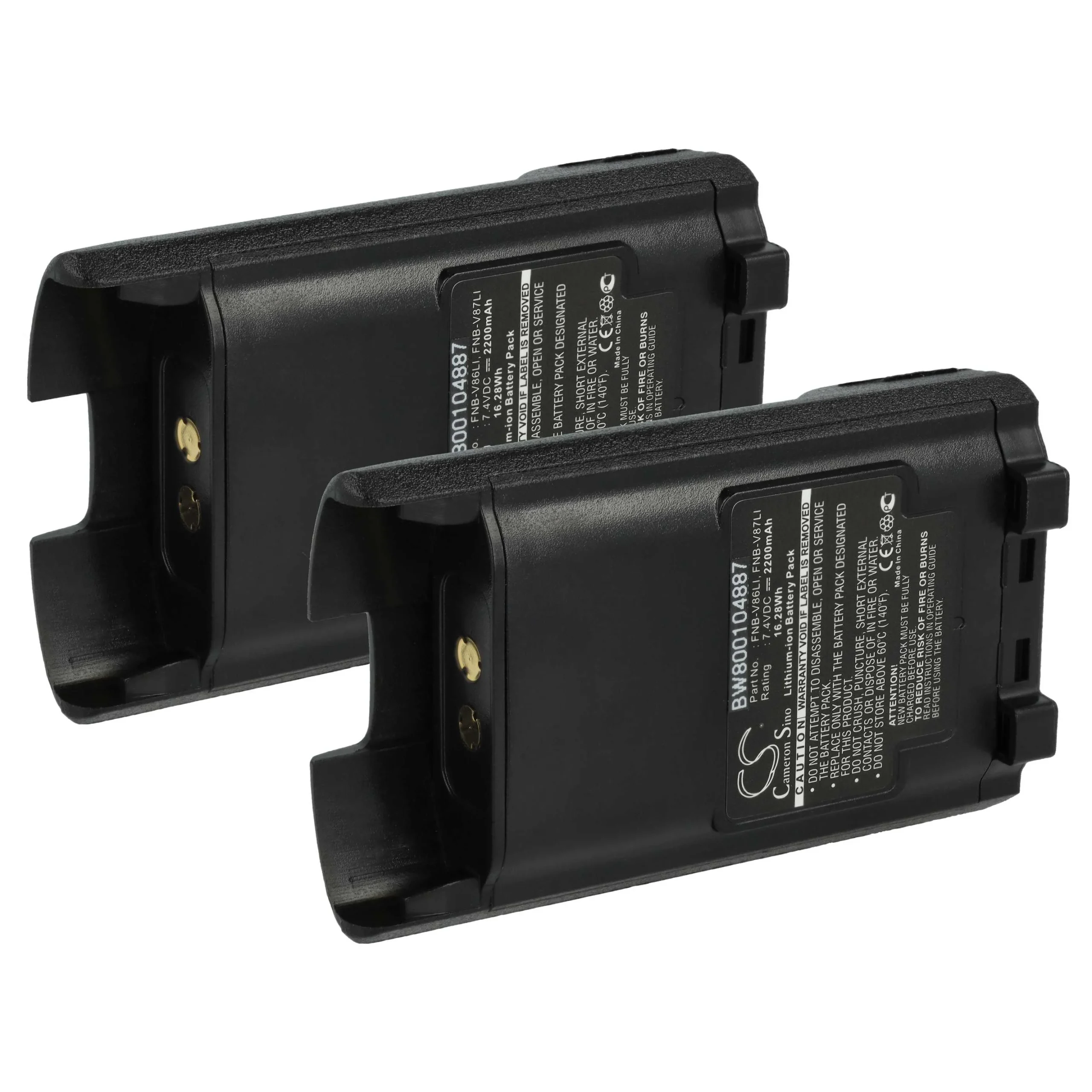 2x Batteries remplace Yaesu Vertex FNB-V86 pour radio talkie-walkie Vertex Yaesu- 2200mAh 7,4V Li-ion