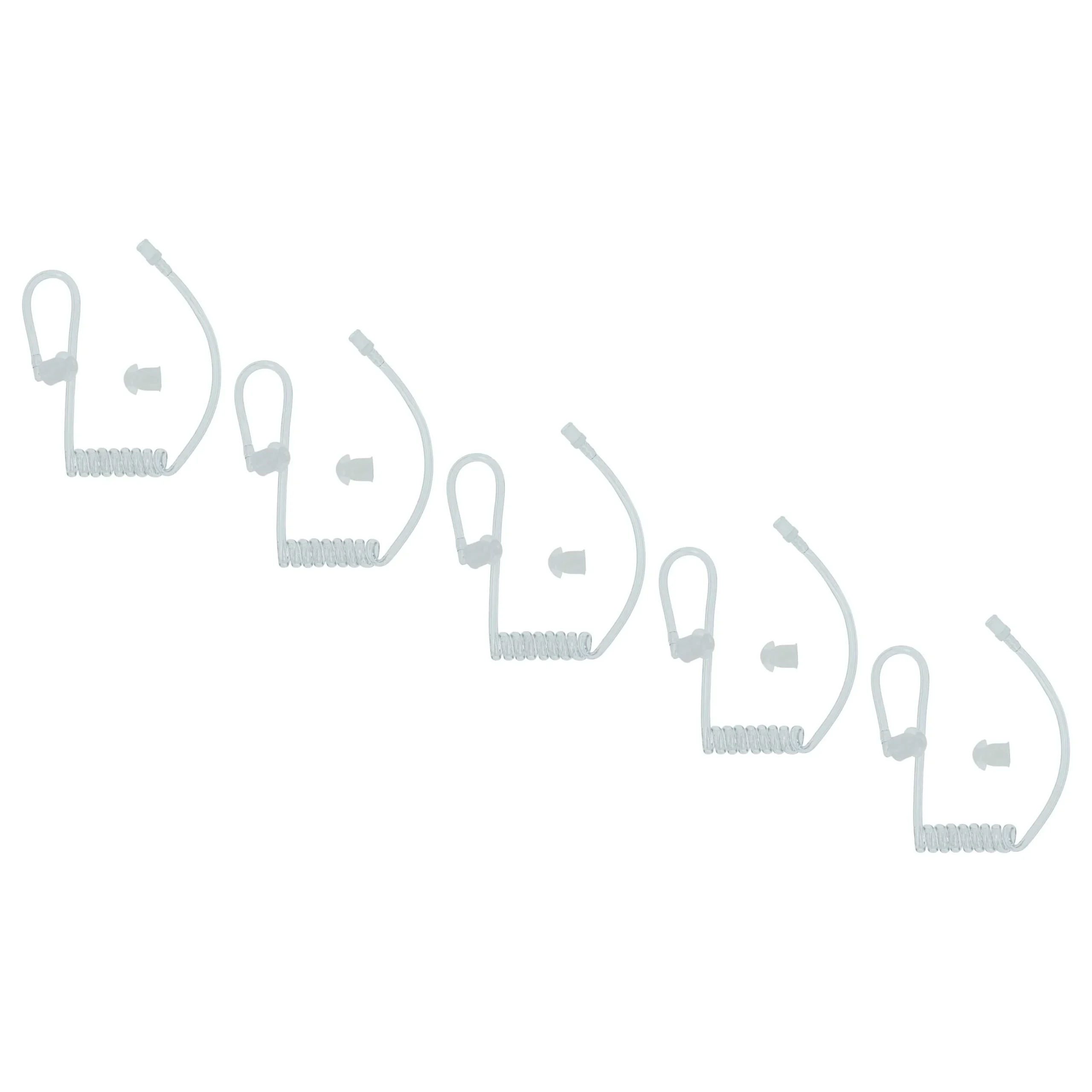 5x Tube acoustique pour écouteurs - avec 10x embout intra auriculaire, transparent