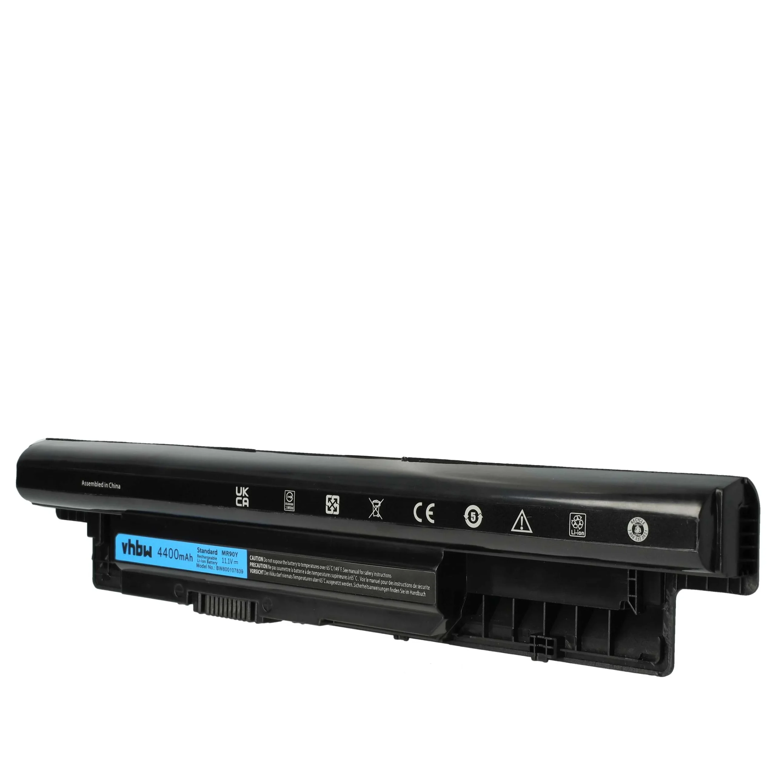 Batterie remplace Dell 0MF69, 312-1387, 24DRM pour ordinateur portable Dell- 4400mAh 11,1V Li-ion, noir
