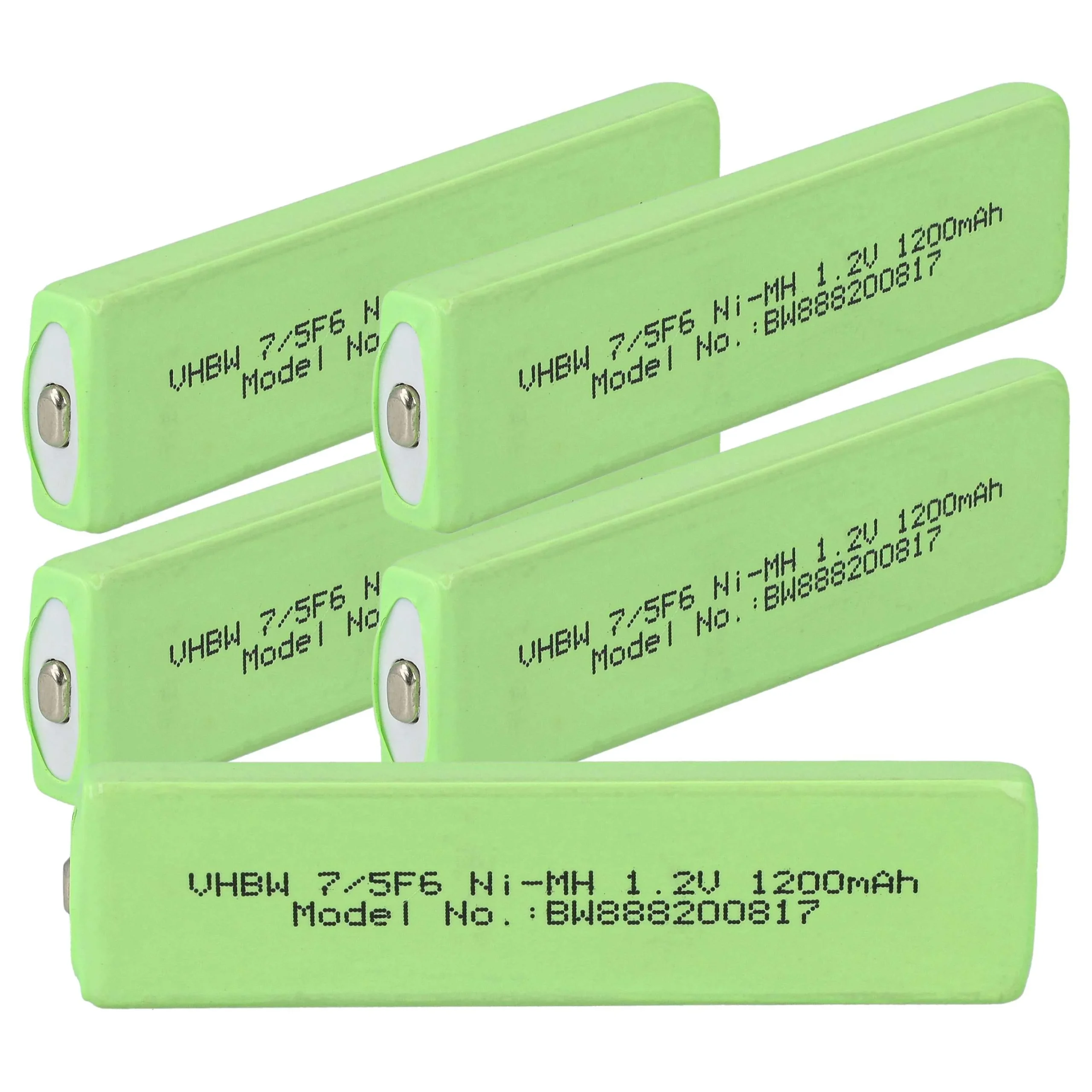 5x Cellules de batterie remplace Aiwa MHB-901 pour baladeur CD Philips 1100mAh, 1,2V, 7/5F6, Bouton top