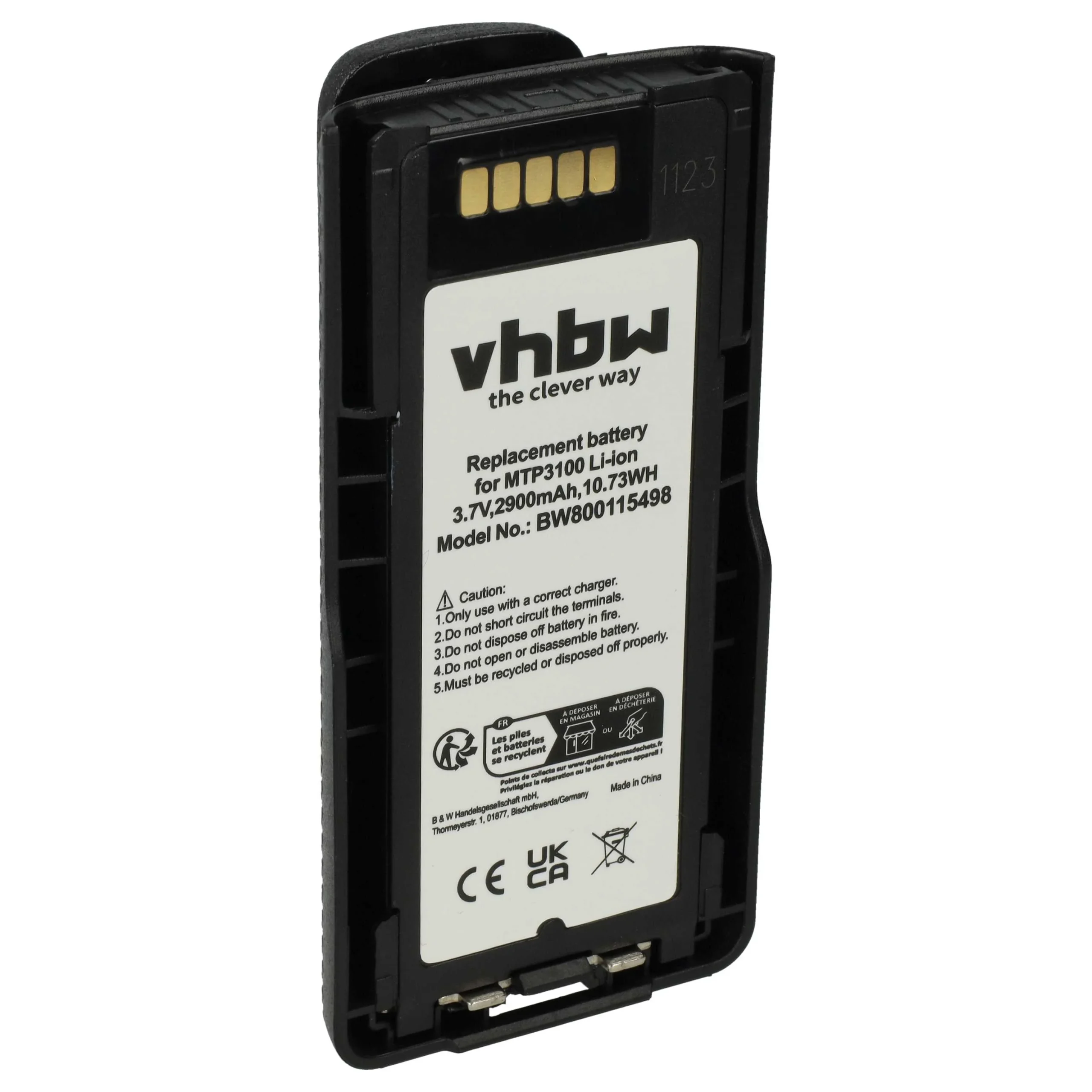 Batterie remplace Motorola NNTN8020A, NNTN8020 pour radio talkie-walkie Motorola- 2900mAh 3,7V Li-ion