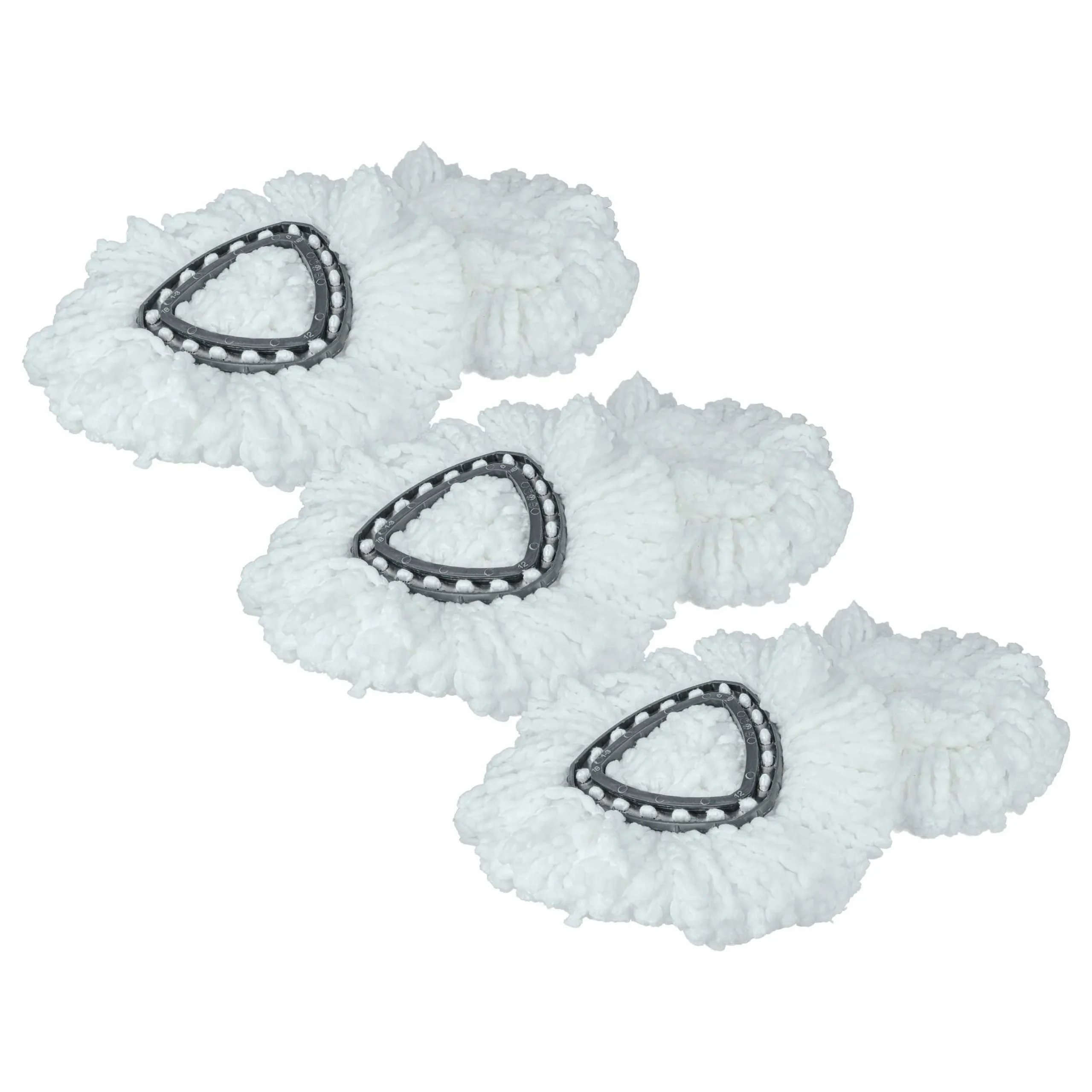 6x Lingette remplace Vileda 152623 pour balais serpillère Vileda - microfibre, noir, blanc