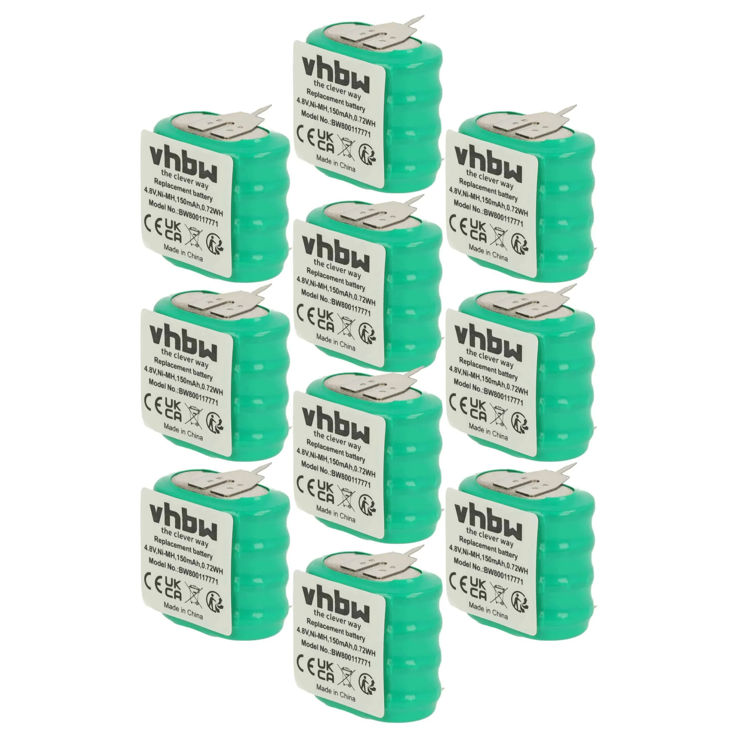 10x Piles bouton de type 4/V150H pour le modélisme et autres - 150mAh 4,8V NiMH