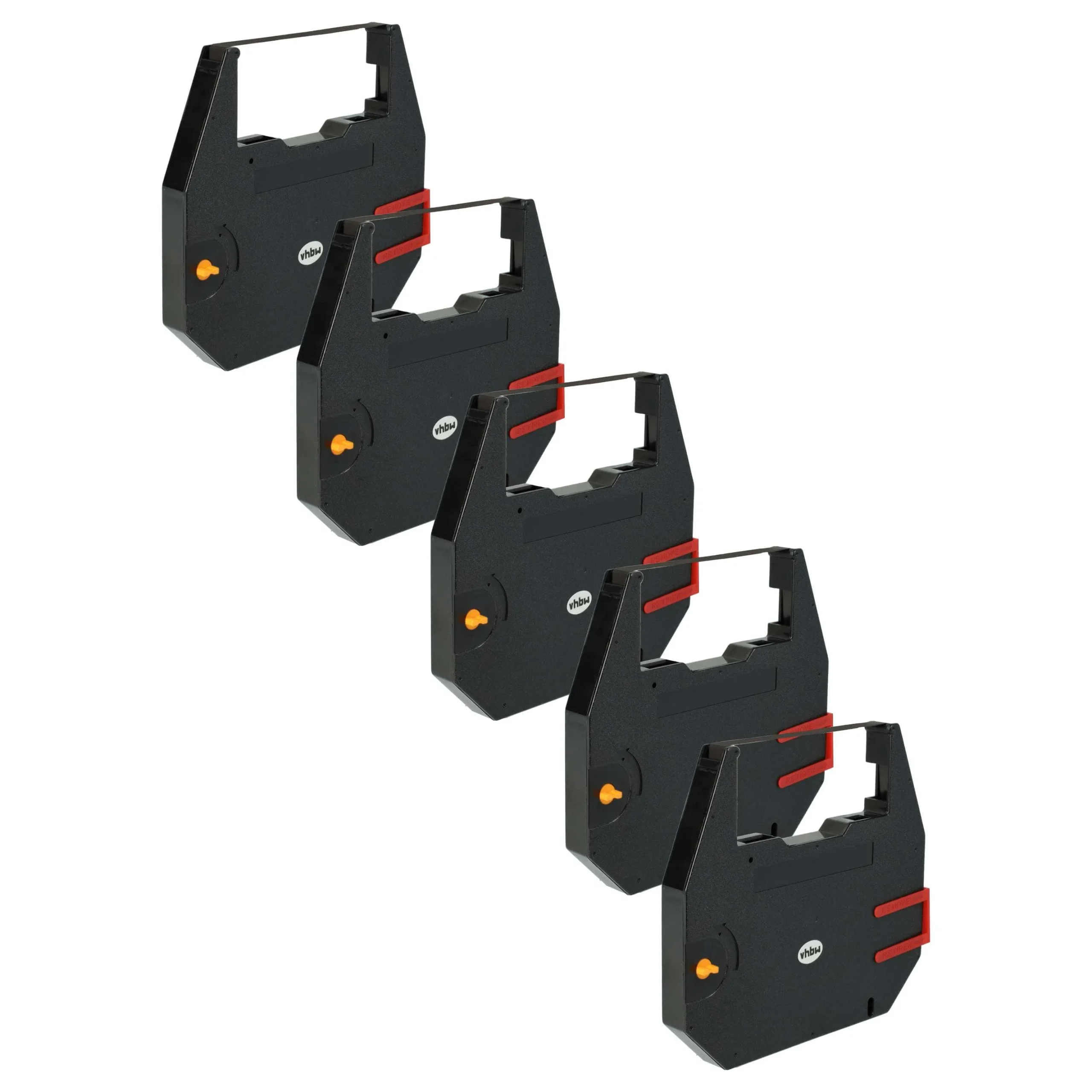 5x Ruban encreur remplace 186c1, F018602 pour imprimante matricielle / étiquette - Carbone, noir