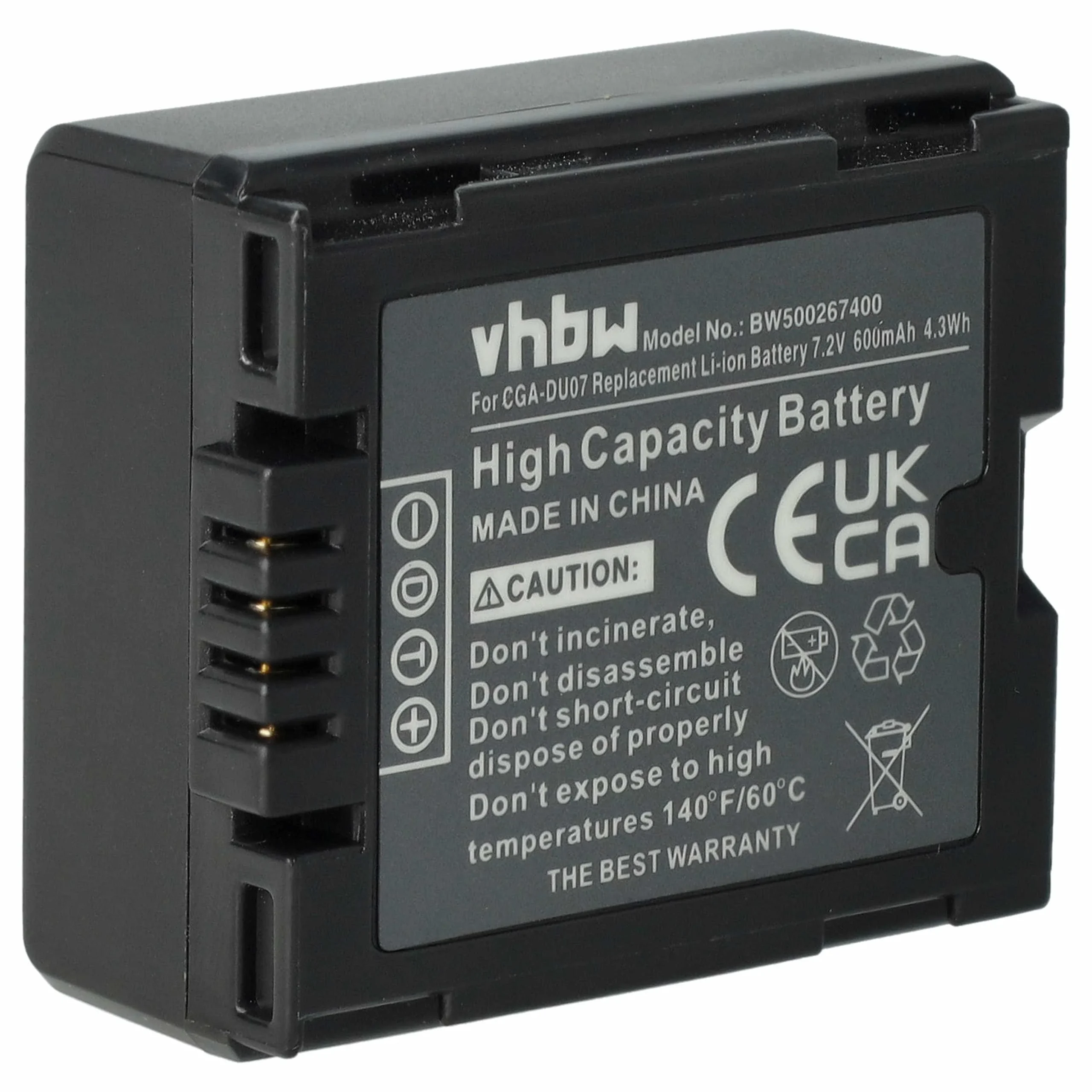 Batterie remplace Hitachi DZ-BP07s, DZ-BP14s, DZ-BP21s pour caméscope Hitachi- 600mAh 7,2V Li-ion