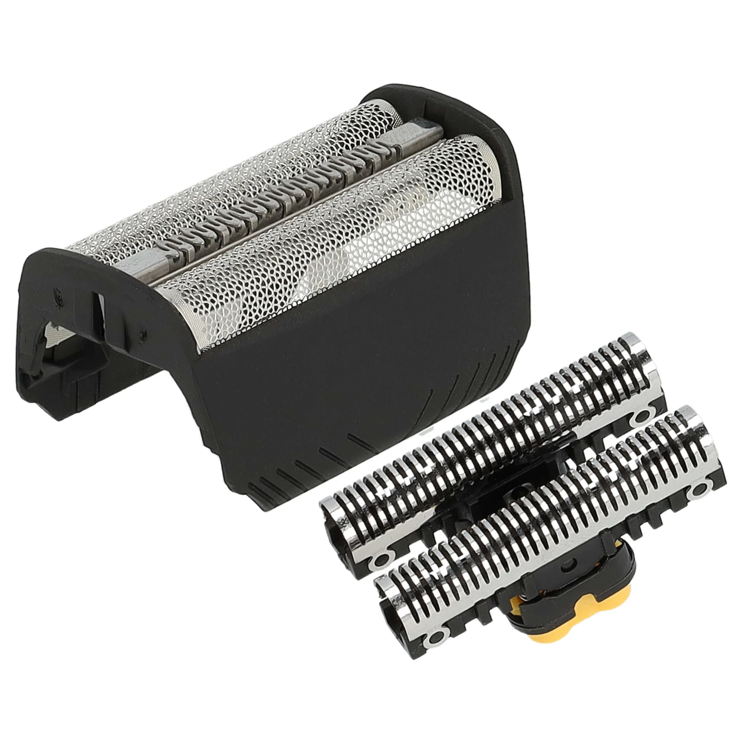 1x bloc de lames, 1x grille de rasoir double avec cadre remplace Braun 30B, 30B Mul pour - noir