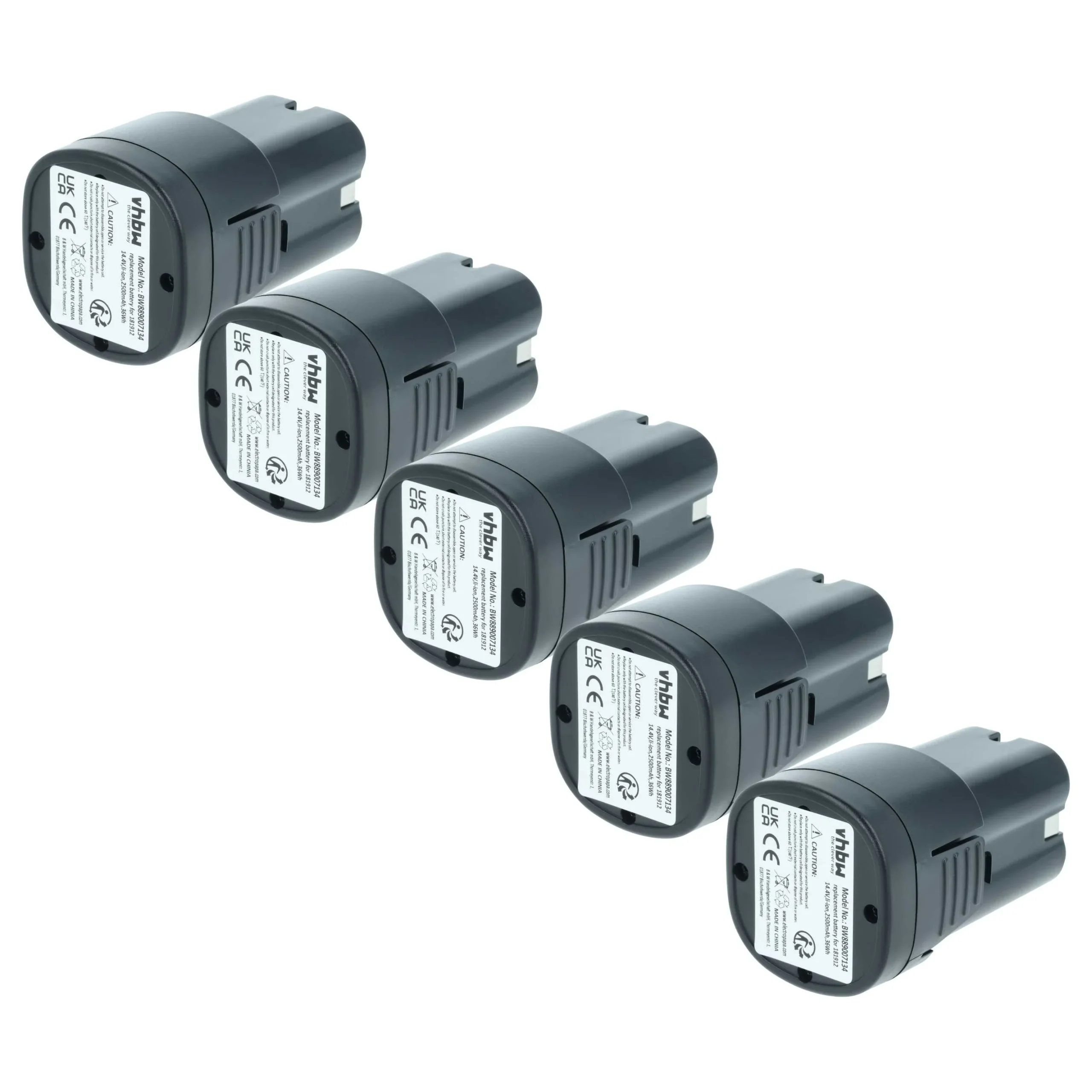 Batterie (5 pcs.) remplace Bahco BCL1B03IB tondeuse pour chien Kerbl - 2500mAh 14,4V Li-ion