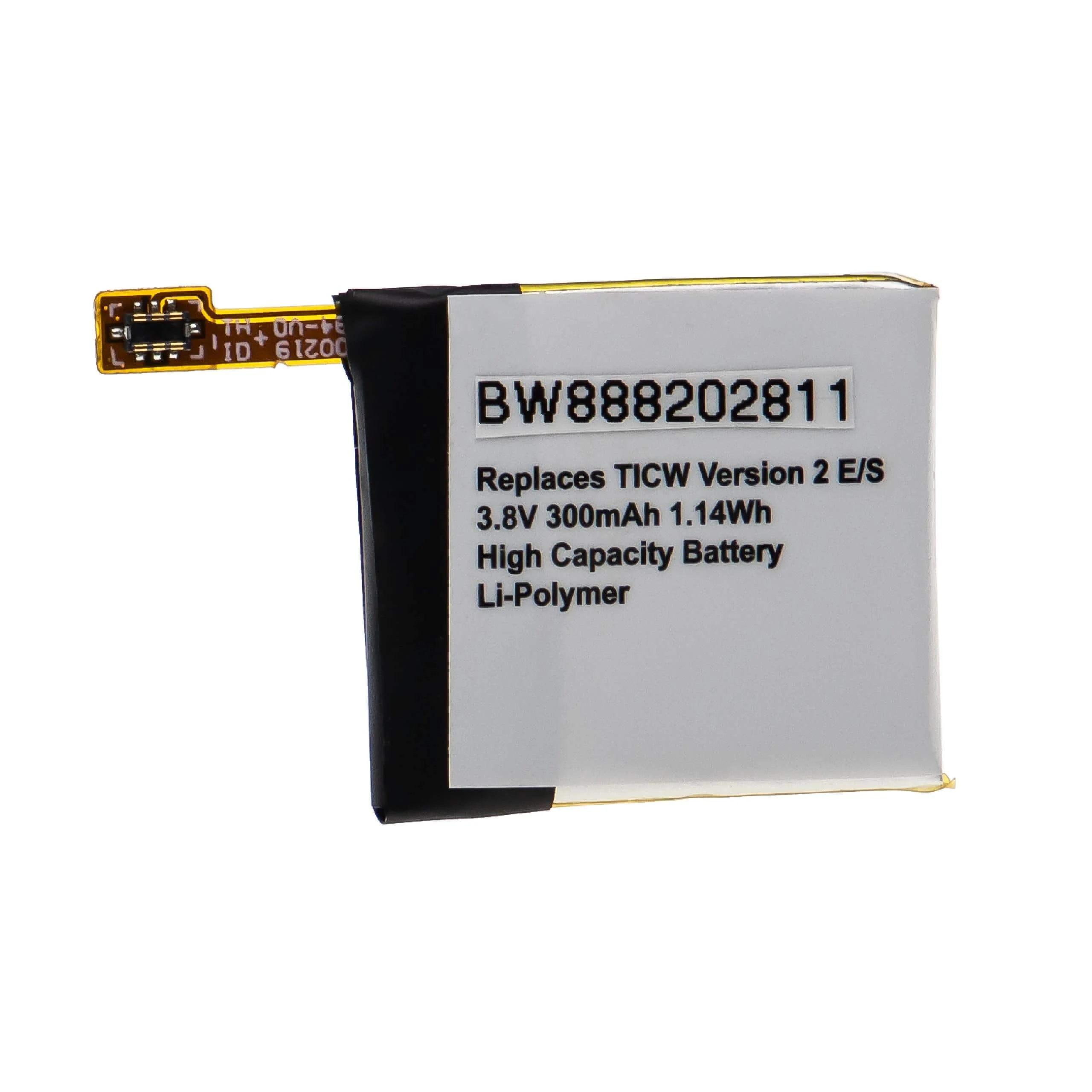 Batterie remplace TicWatch SP382728SE montre connectée - 300mAh 3,8V Li-polymère