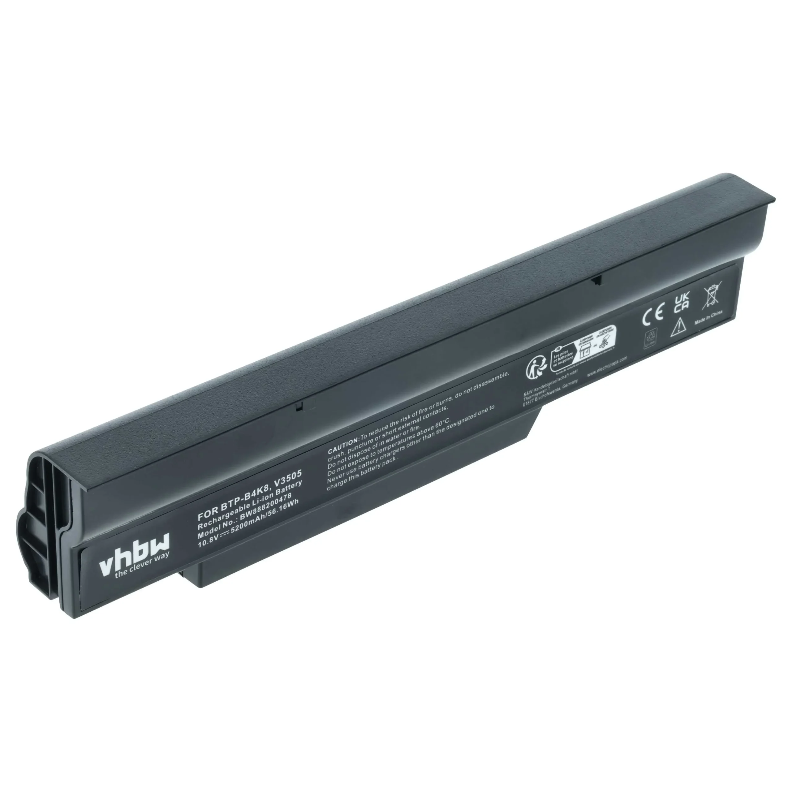 Batterie remplace Fujitsu 0.4U50T.011 pour ordinateur portable Fujitsu- 5200mAh 10,8V Li-polymère
