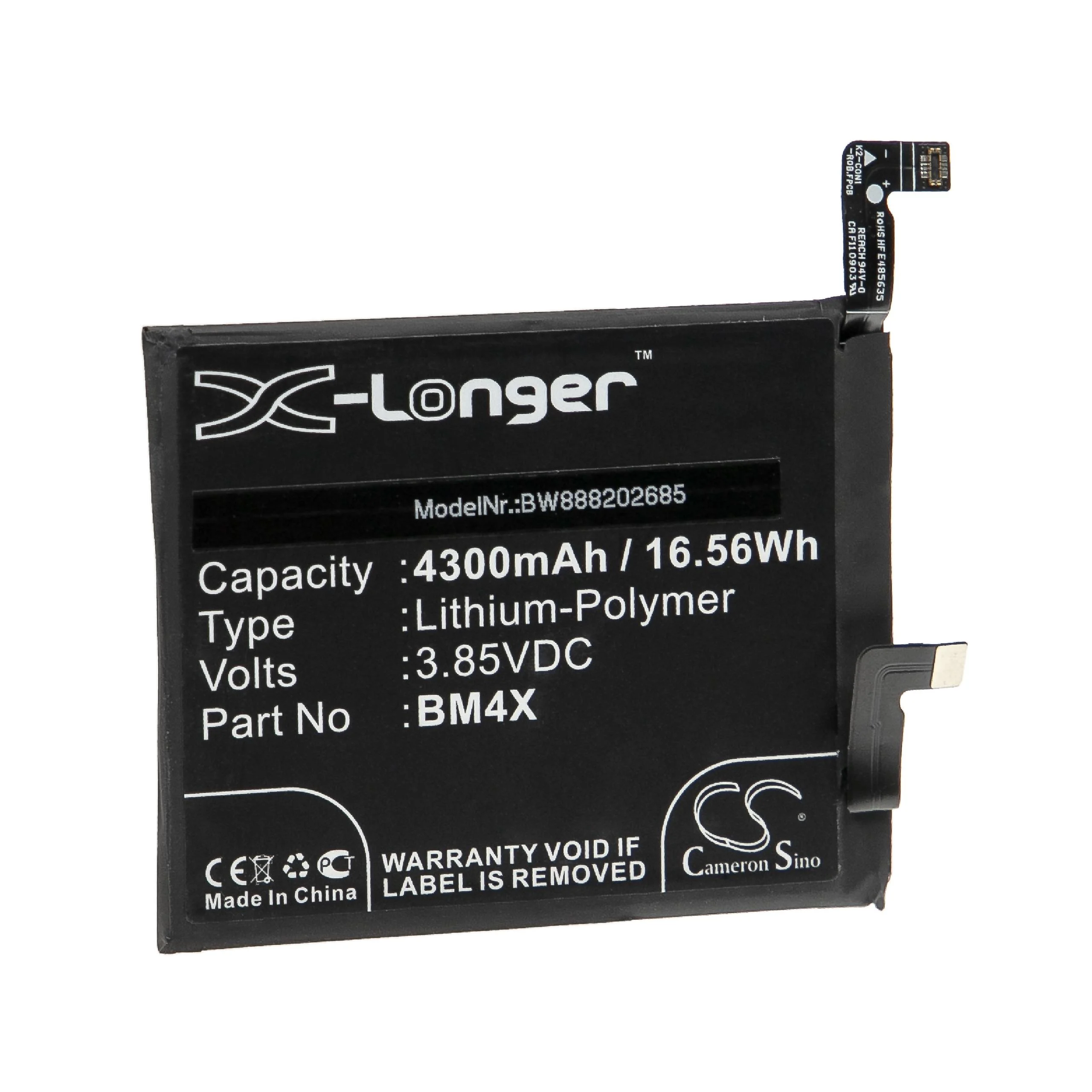 Batterie remplace Xiaomi BM4X téléphone portable Xiaomi - 4300mAh 3,85V Li-polymère