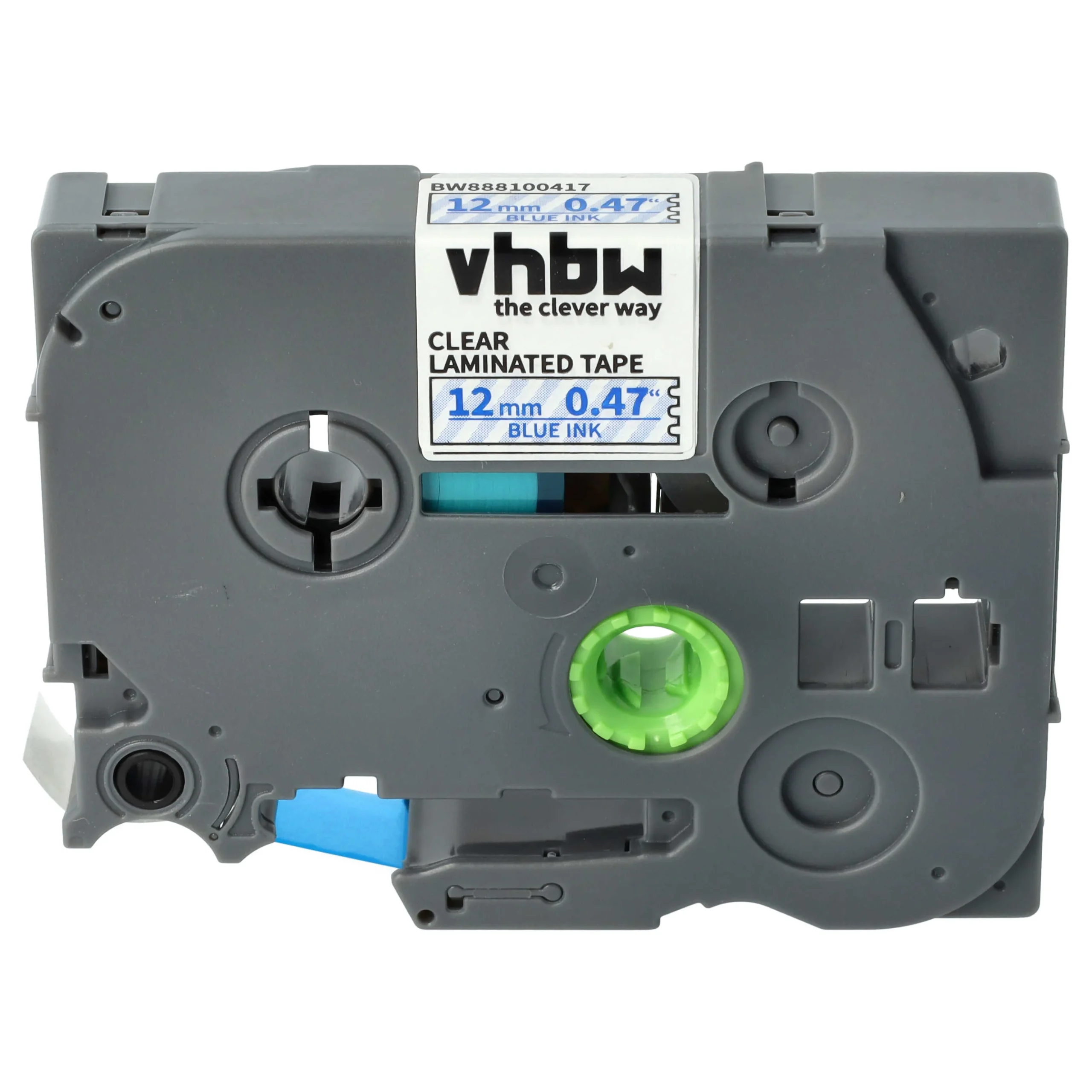 Cassette à ruban remplace Brother TZE-133 - 12mm lettrage Bleu ruban Transparent, plastique