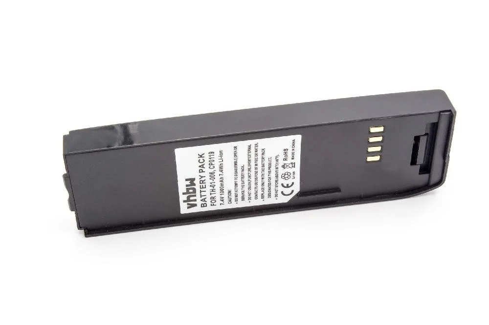 Batterie remplace Ascom TH-01-006, CP0119 téléphone portable satellite Thuraya - 1000mAh 7,4V Li-ion