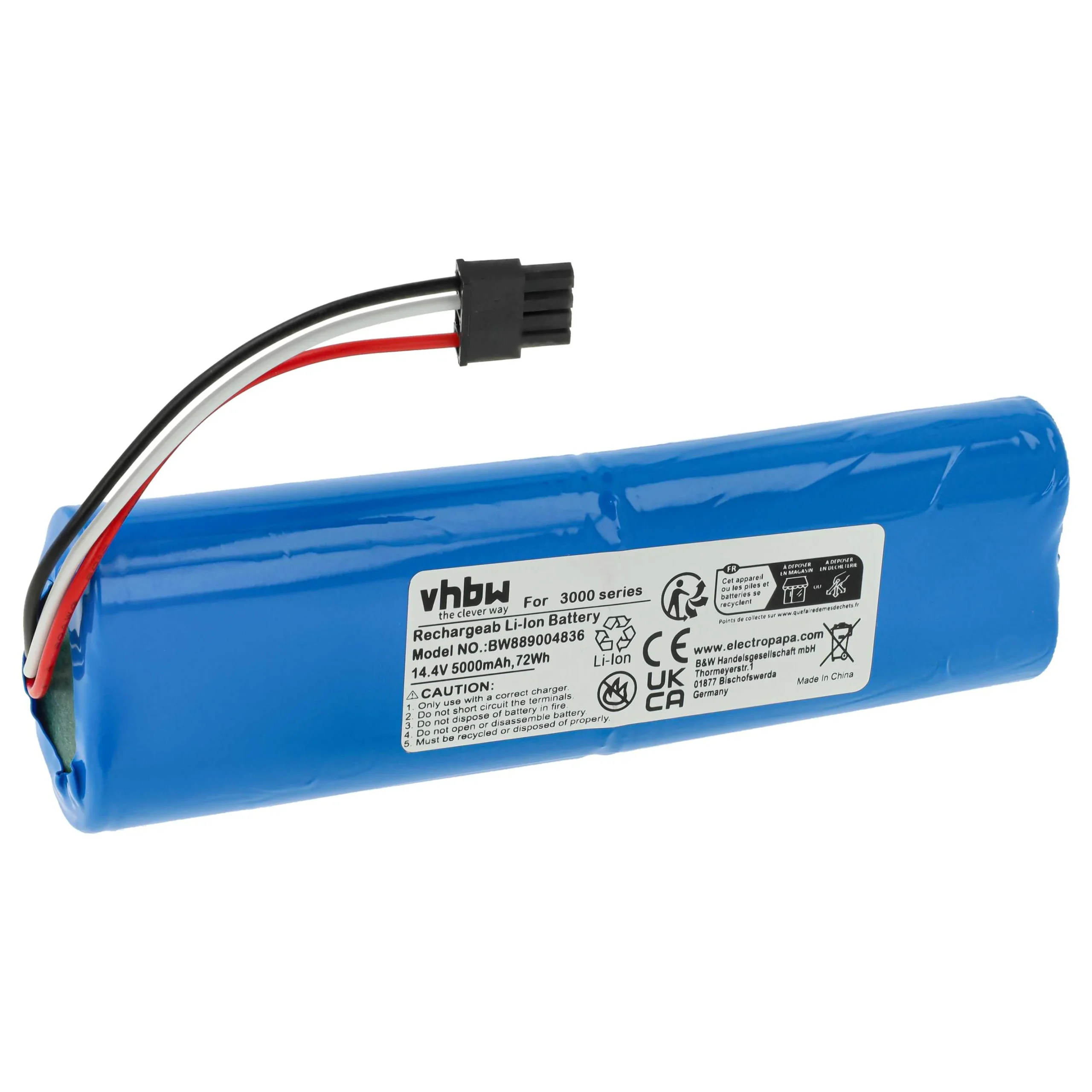 Batterie remplace Philips C1048A2 pour robot aspirateur Philips - 5000mAh 14,4V Li-ion