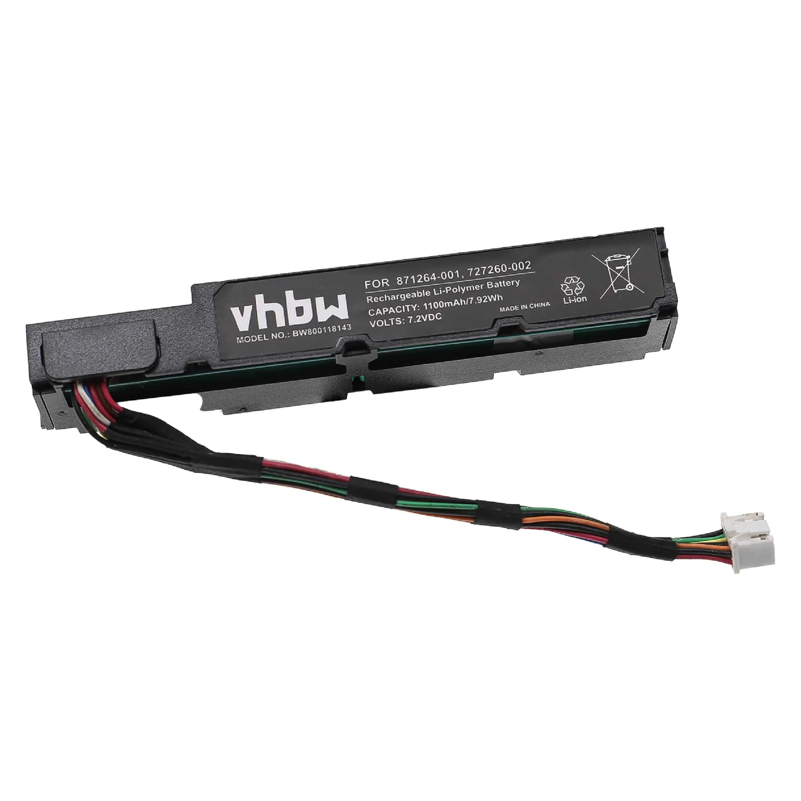 Batterie remplace HP 71004, 727260-002, 727260-003, 727258-B21 contrôleur Raid - 1100mAh 3,7V Li-ion