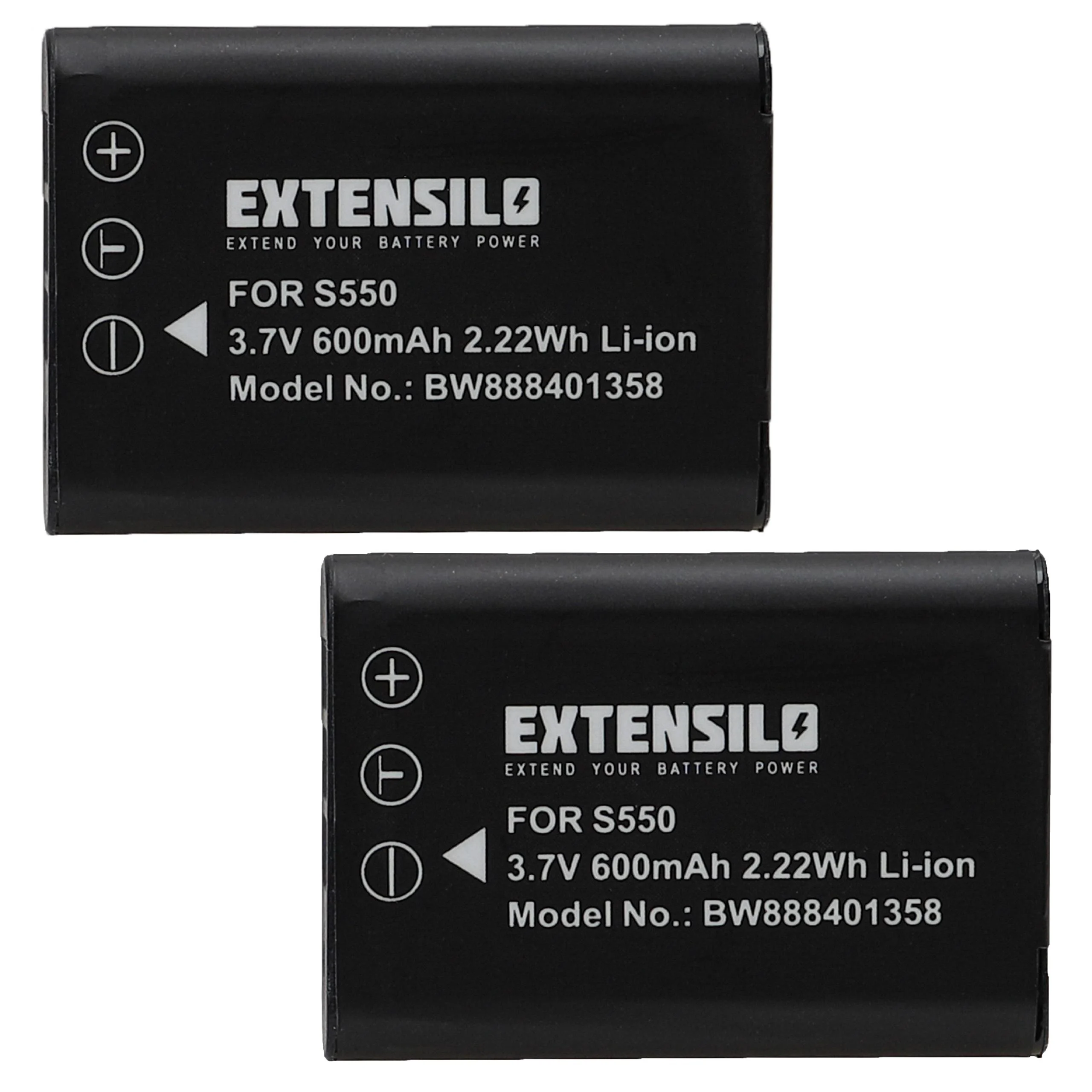 2x Batteries remplace Nikon EN-EL11 pour appareil photo Pentax- 600mAh 3,7V Li-ion