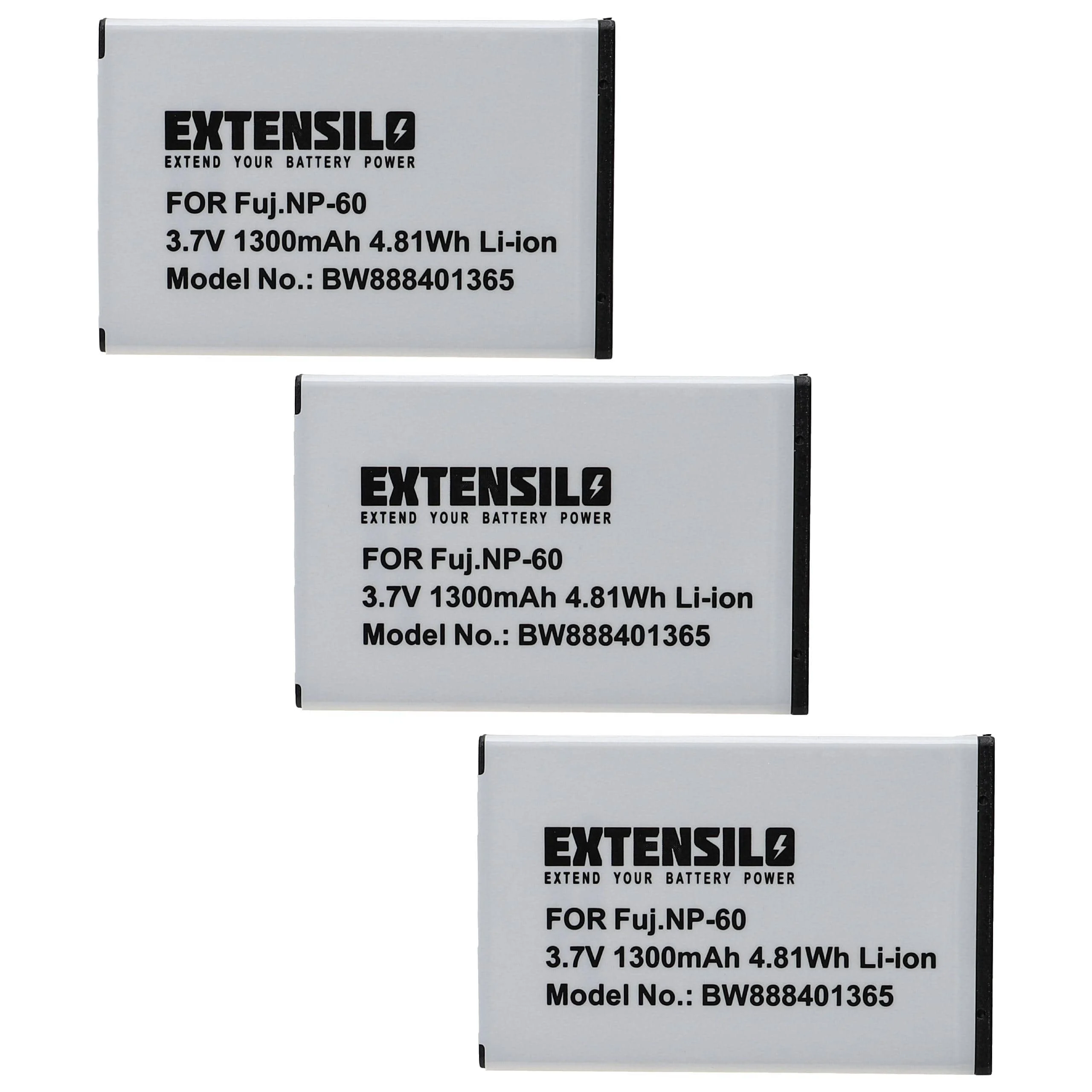 3x Batteries remplace Casio NP-30 pour appareil photo Belkin- 1300mAh 3,7V Li-ion