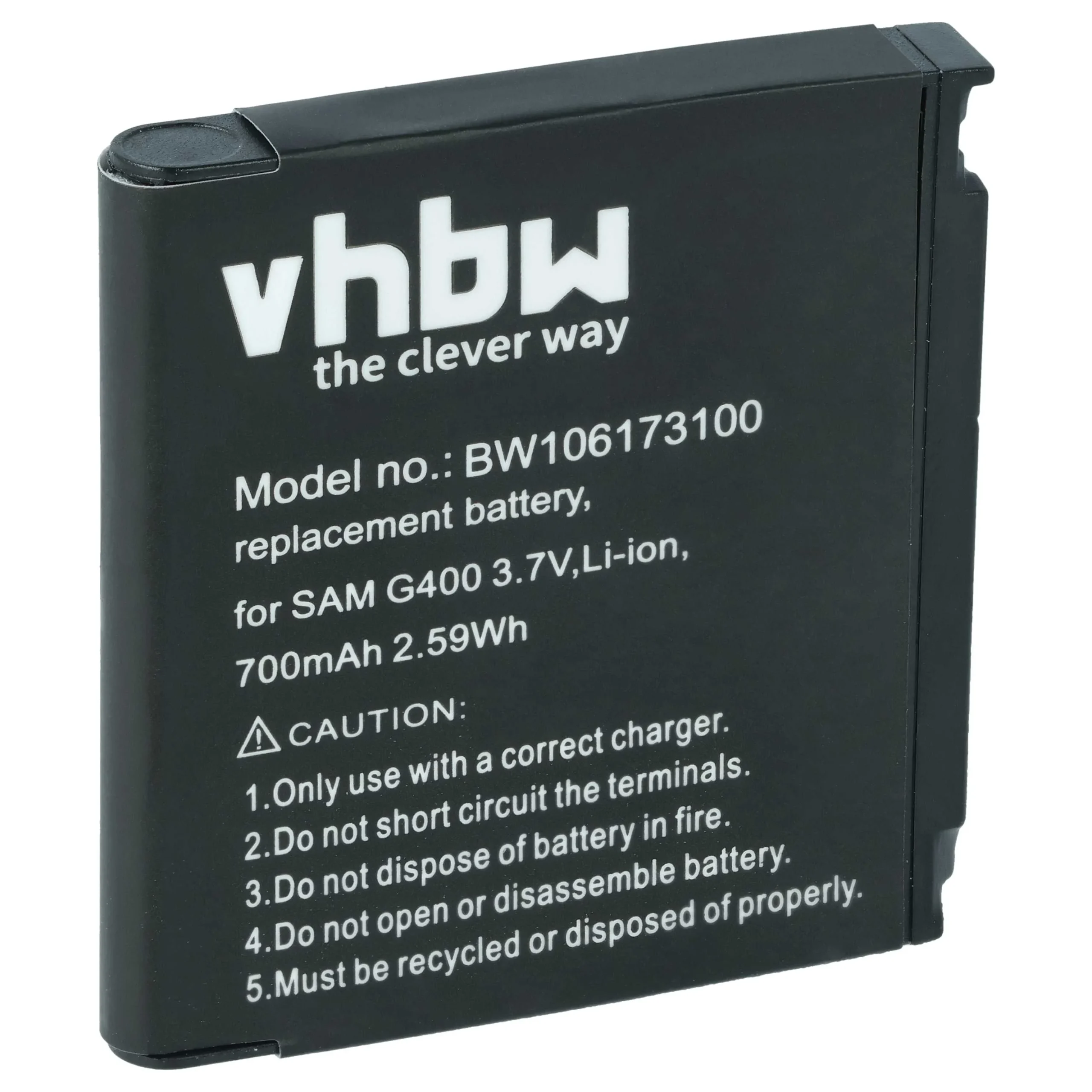 Batterie remplace Samsung AB533640AU, AB533640AE téléphone portable Samsung - 700mAh 3,7V Li-ion