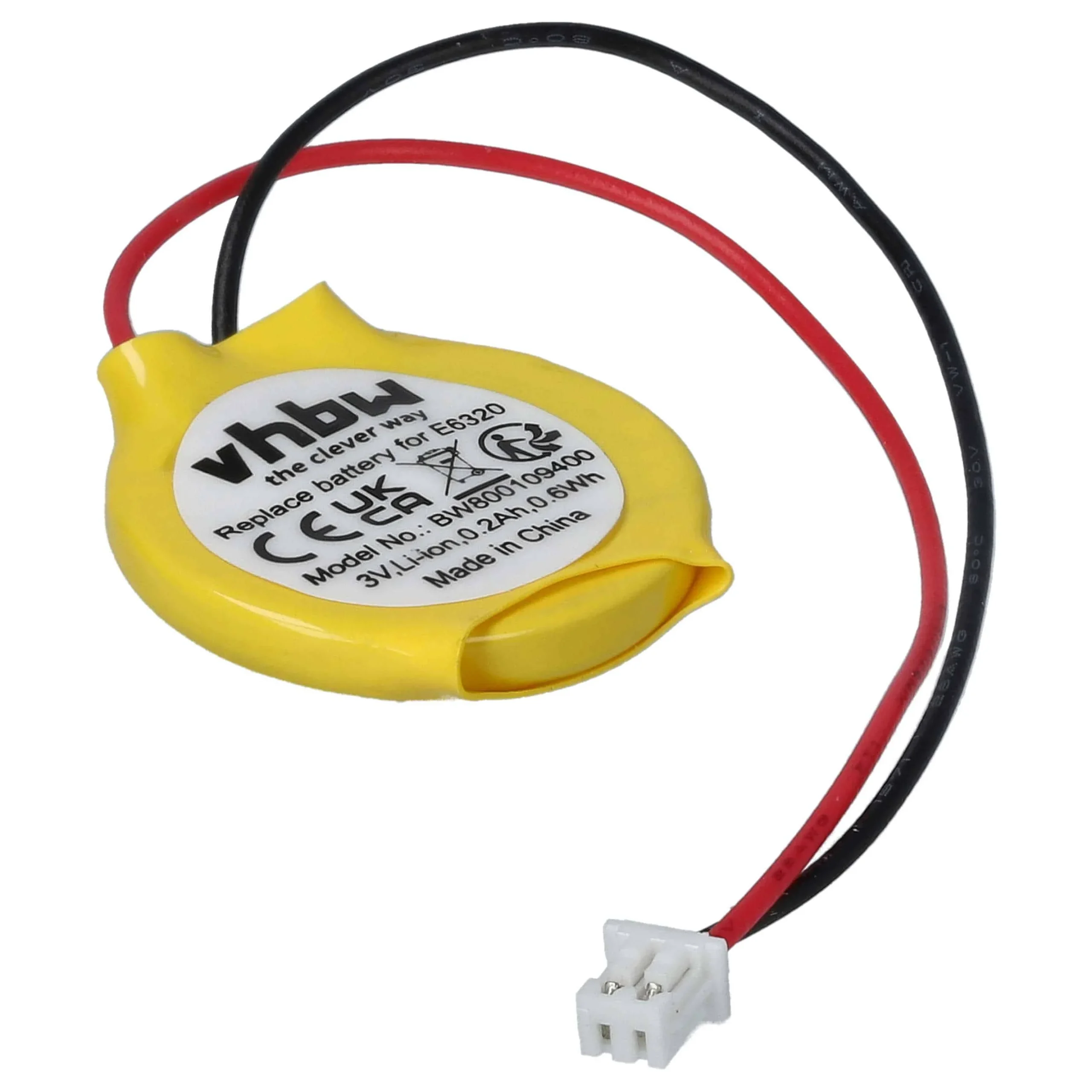 Pile remplace Dell 077-A00, 0MR652, GC02001DR0, MR652, 313-020, 313-032 pour BIOS Getac - 200mAh 3V Li-ion