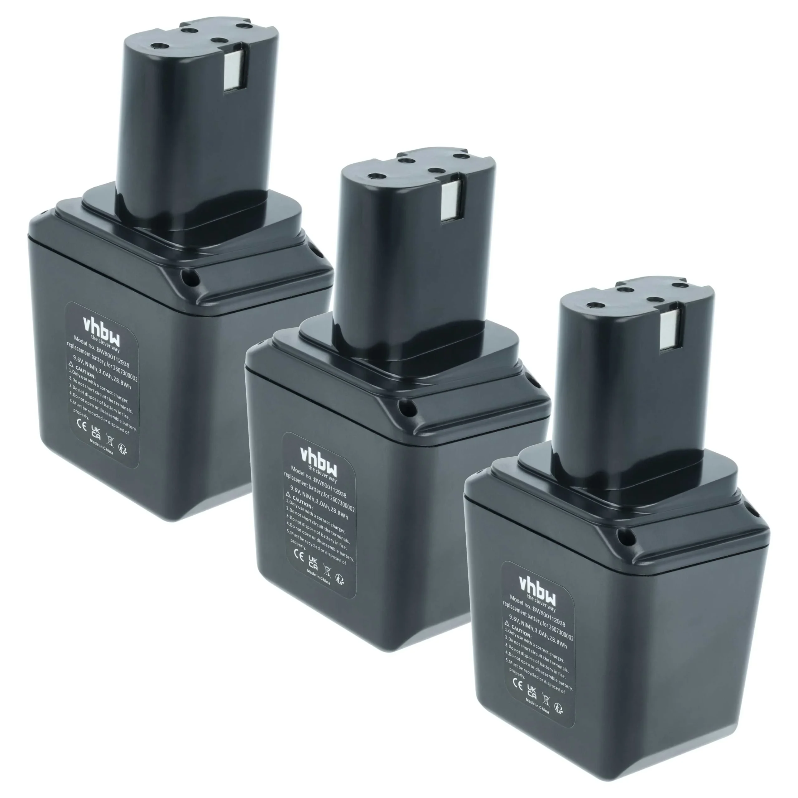 Batterie (3 pcs.) remplace Bosch 26073000002, 2 607 3000 002 outil électrique Bosch - 3Ah 9,6V NiMH