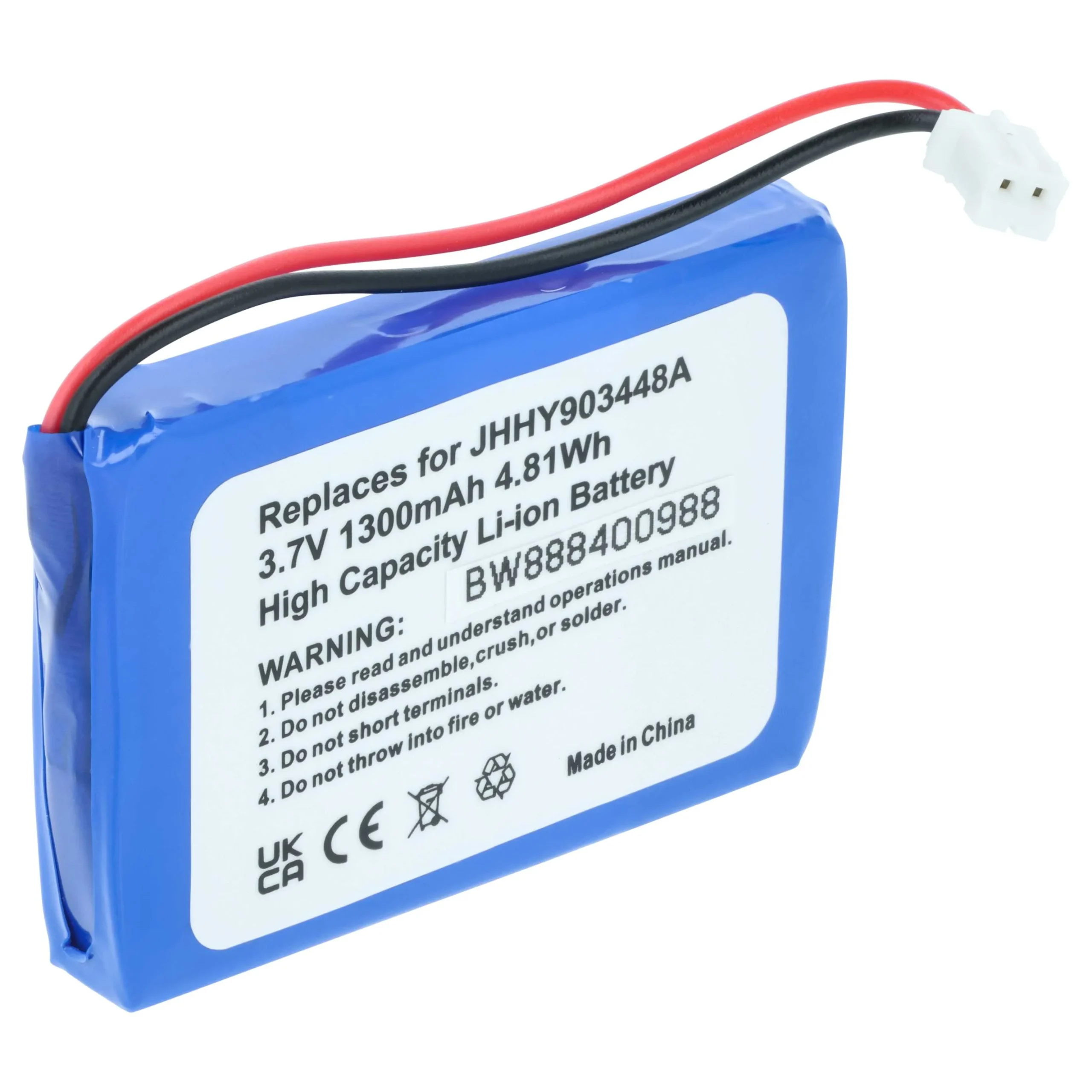Batterie remplace Albrecht 083448, JHHY903448A pour radio talkie-walkie Albrecht- 1300mAh 3,7V Li-ion