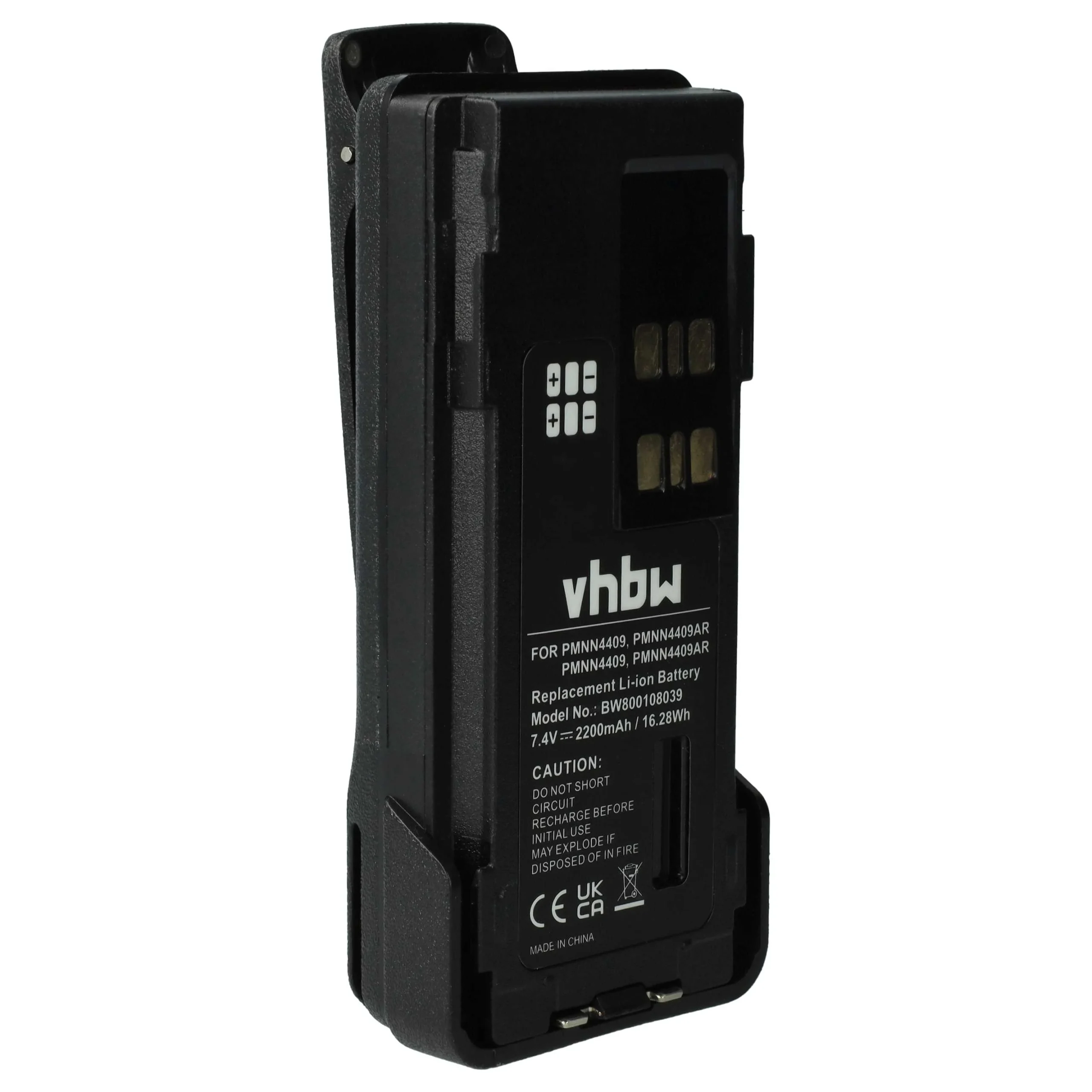 Batterie remplace Motorola PMNN4406BR, PMNN4406 pour radio talkie-walkie Motorola- 2200mAh 7,4V Li-ion