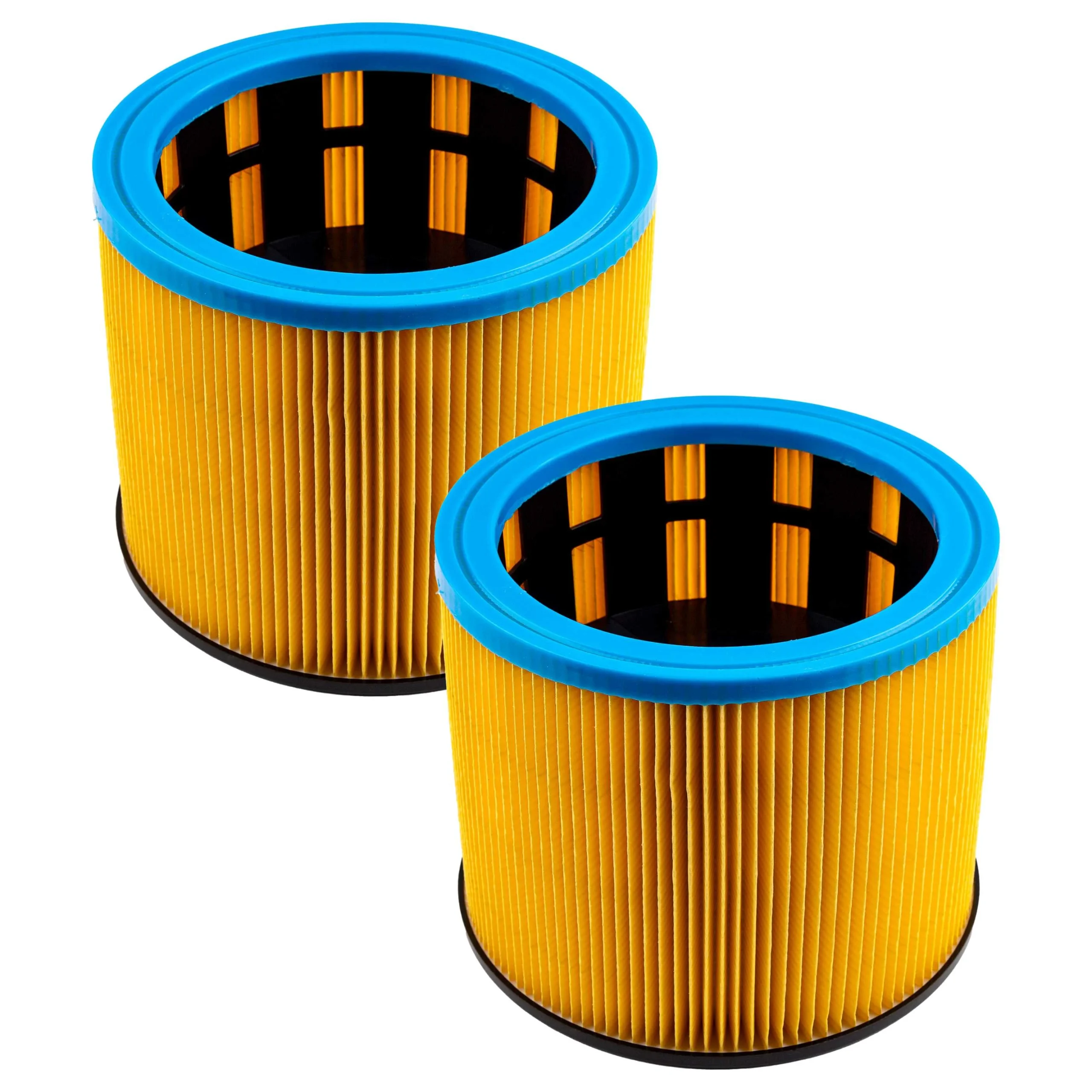 2x Filtre remplace Starmix 413471, FP 7200 pour aspirateur Starmix - Cartouche Filtre F8, bleu / jaune