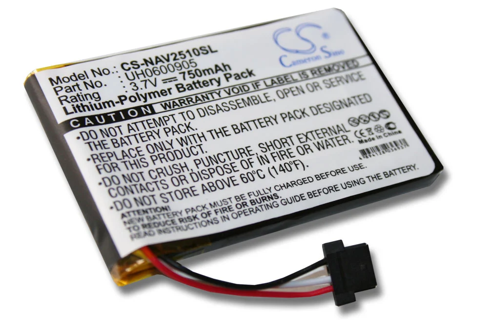 Batterie remplace Navigon UH0600905 pour navigation GPS Navigon - 750mAh 3,7V Li-polymère