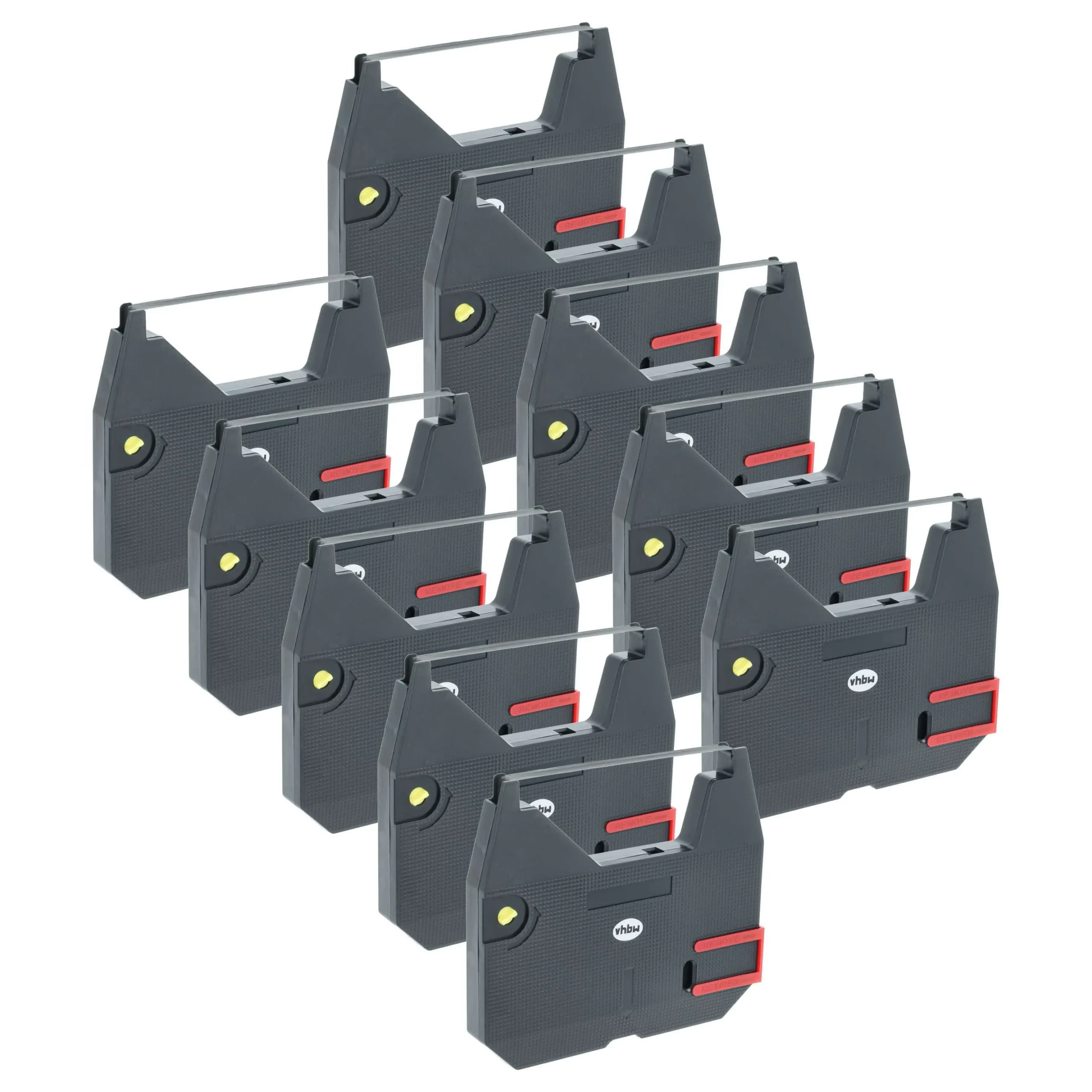 10x Ruban encreur remplace 2737SC, 153C Correctable pour imprimante matricielle / étiquette - Carbone, noir
