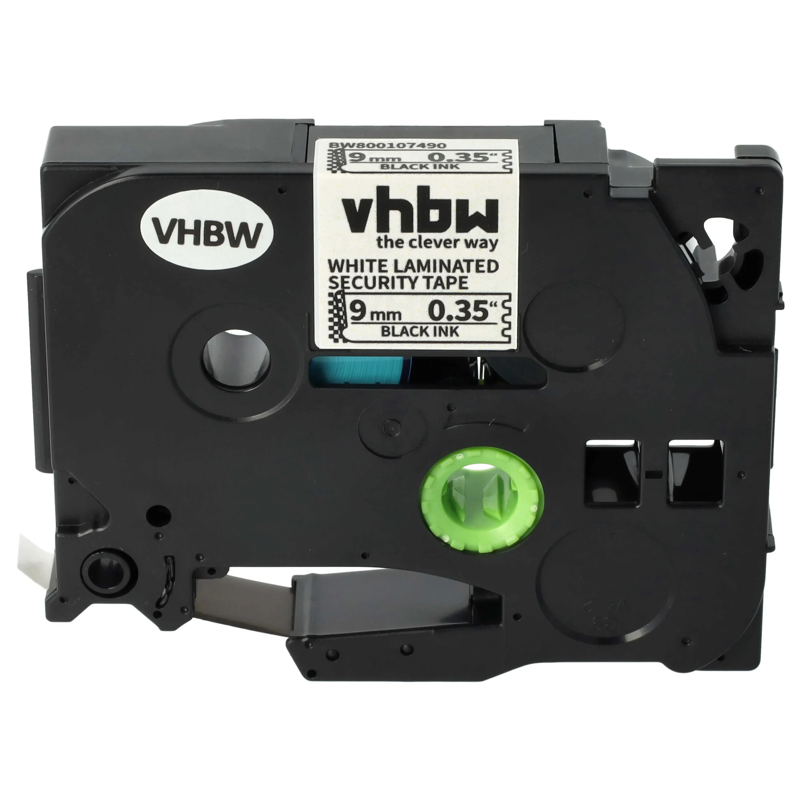 Cassette à ruban remplace Brother TZE-SE2, TZ-SE2 - 9mm lettrage Noir ruban Blanc, plastique