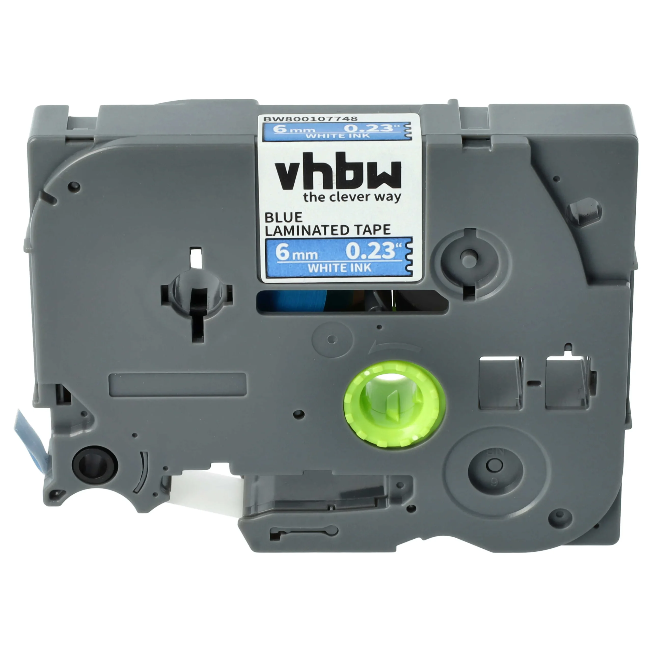 Cassette à ruban remplace Brother TZE-515 - 6mm lettrage Blanc ruban Bleu, plastique
