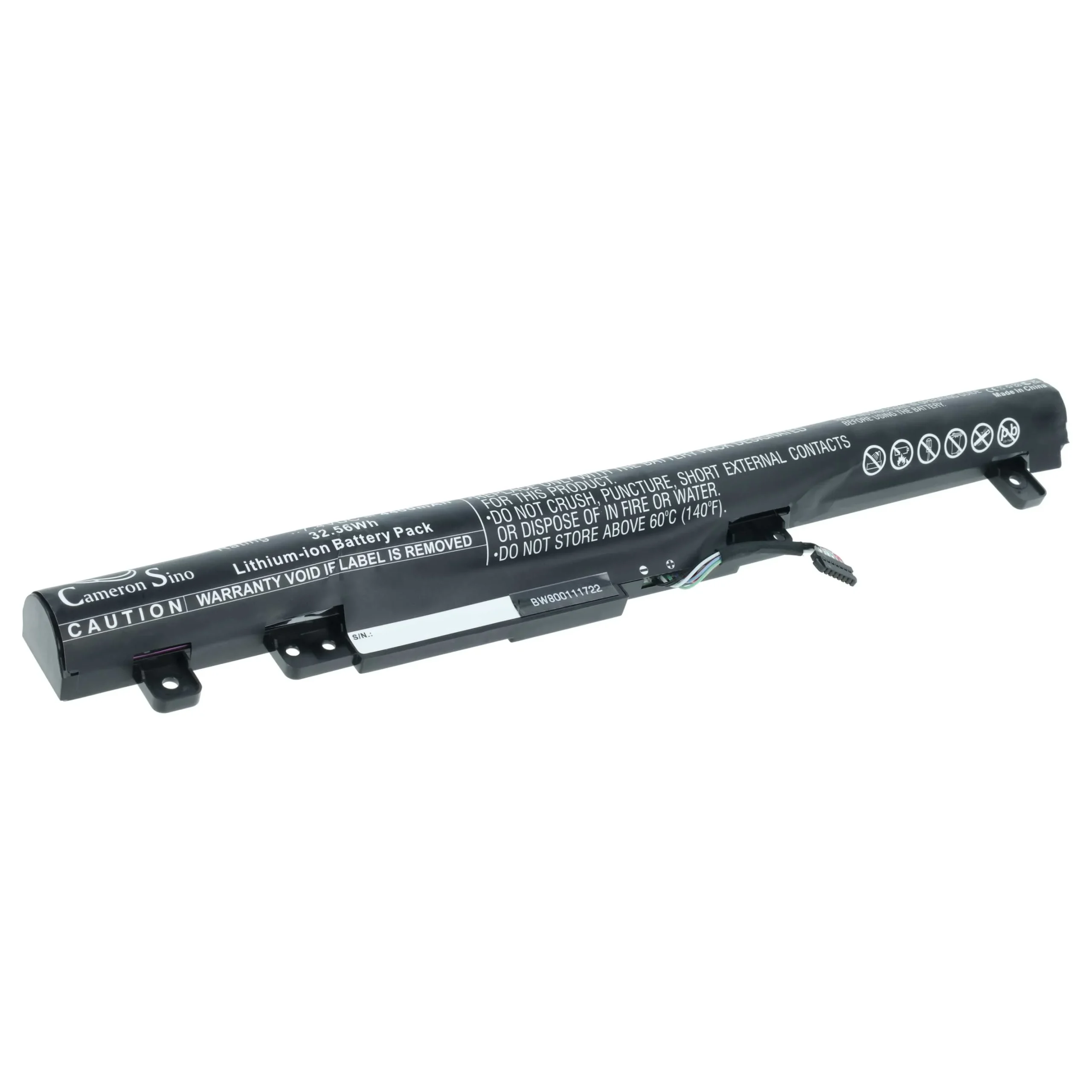 Batterie remplace Lenovo 2INR19/66-2, L13L4A61 pour ordinateur portable Lenovo- 4400mAh 7,4V Li-ion, noir