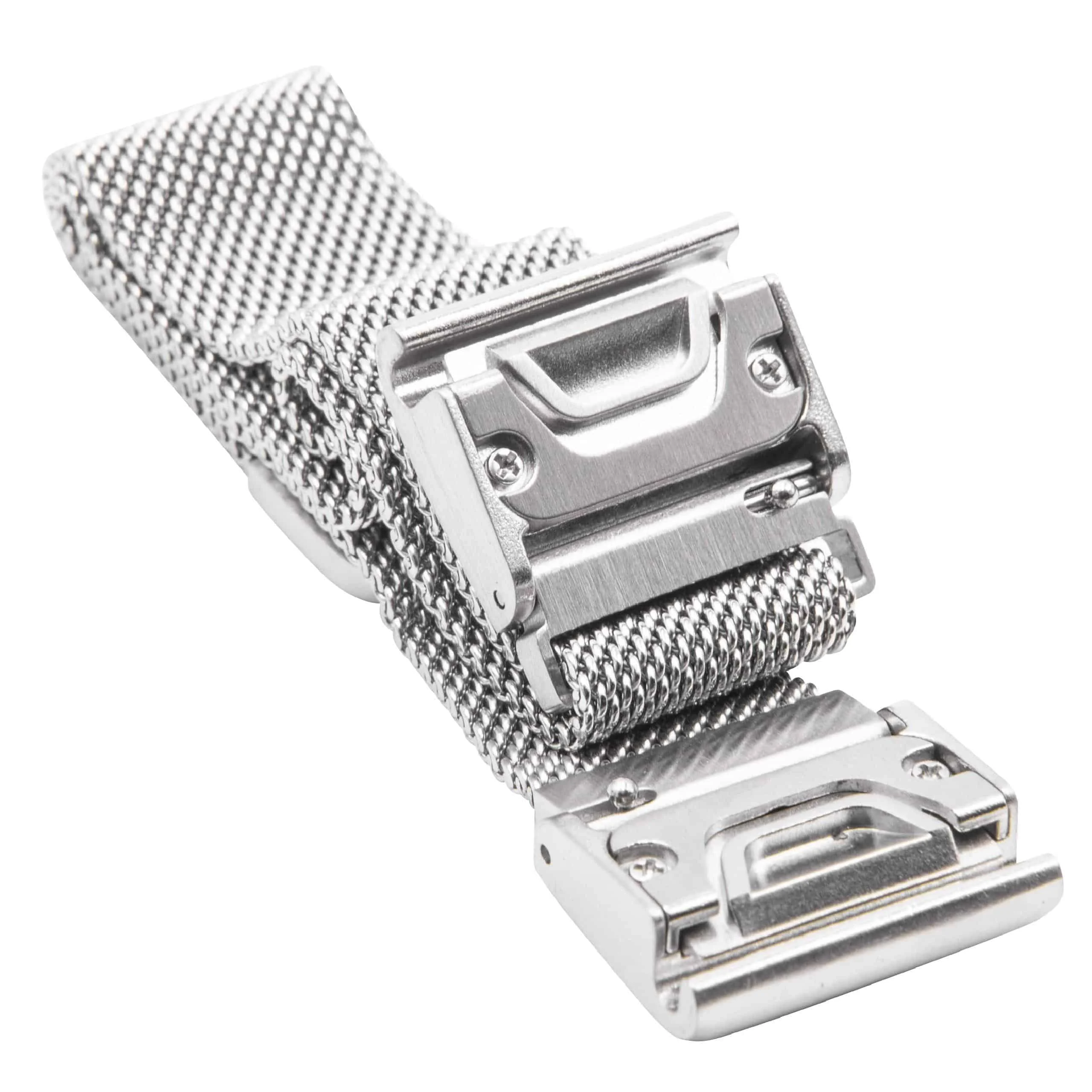 Bracelet pour montre intelligente Garmin Fenix - tour de montre max 248 mm, acier inox, argenté