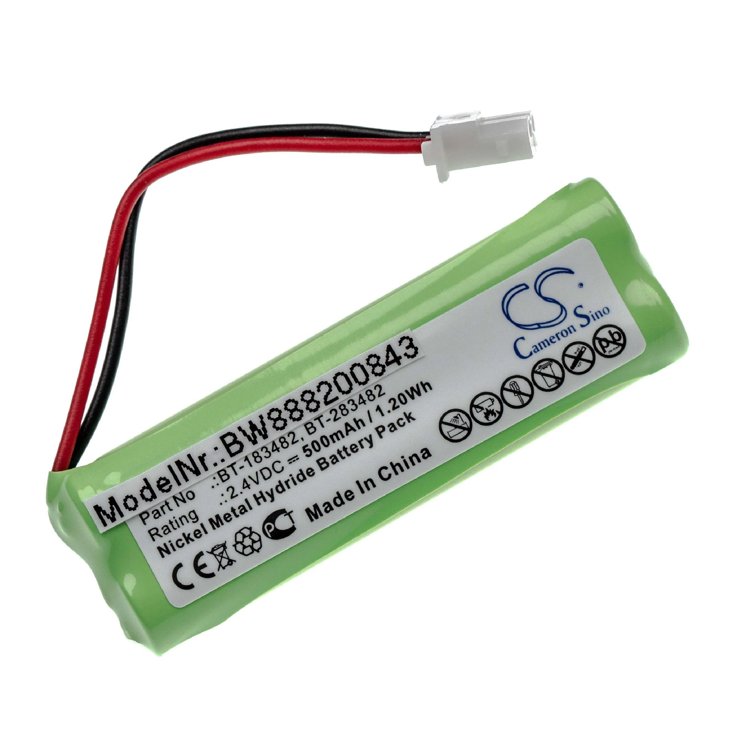 Batterie remplace vTech BATT183482, 89-1348-01-00, 89-1348-01 pour téléphone VTech - 500mAh 2,4V NiMH