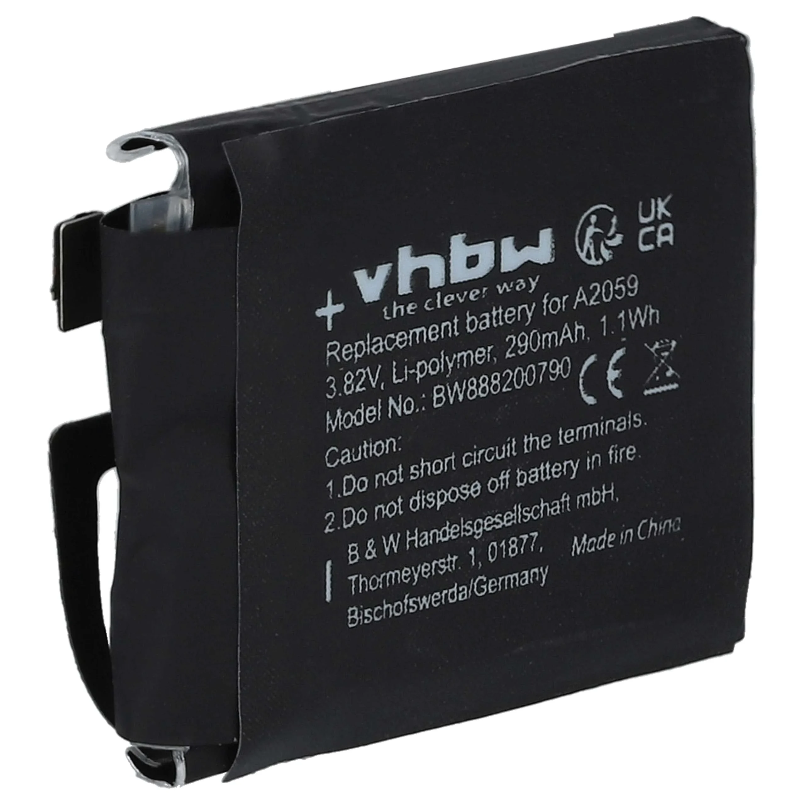 Batterie remplace Apple A2059 montre connectée - 290mAh 3,82V Li-polymère