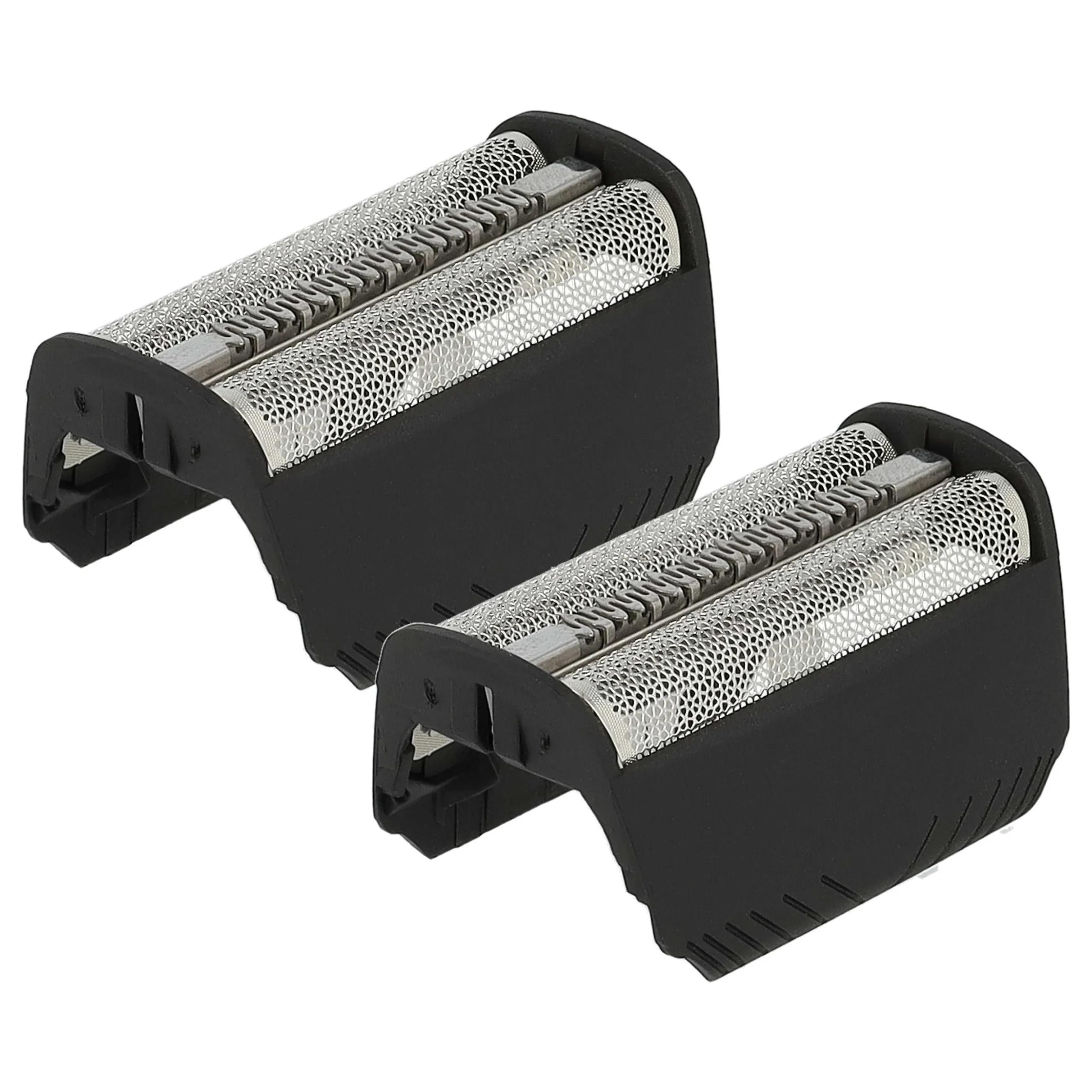 2x Grilles doubles remplace Braun 30B, 30B Mul pour rasoir Braun - avec cadre de tête, noir